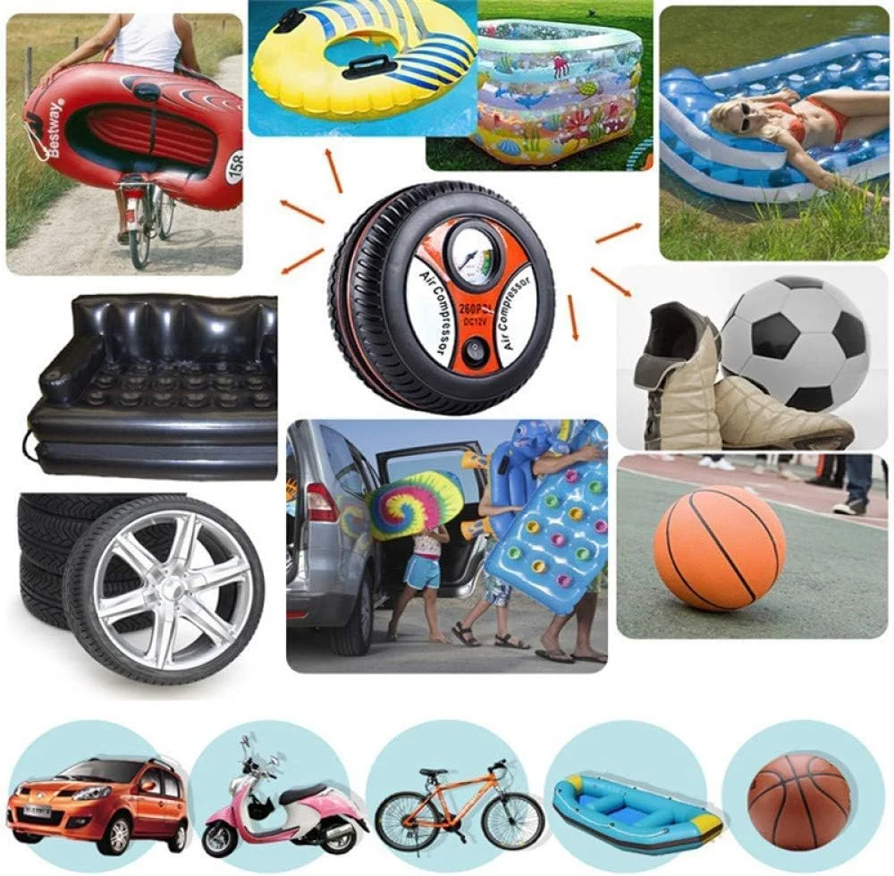 پمپ کمپرسور هوای قابل حمل خودرو 260psi DC 12V مینی برقی، مناسب برای خودرو، موتورسیکلت، دوچرخه و تجهیزات ورزشی پمپ کمپرسور هوای قابل حمل خودرو 260psi DC 12V مینی برقی، مناسب برای خودرو، موتورسیکلت، دوچرخه و تجهیزات ورزشی