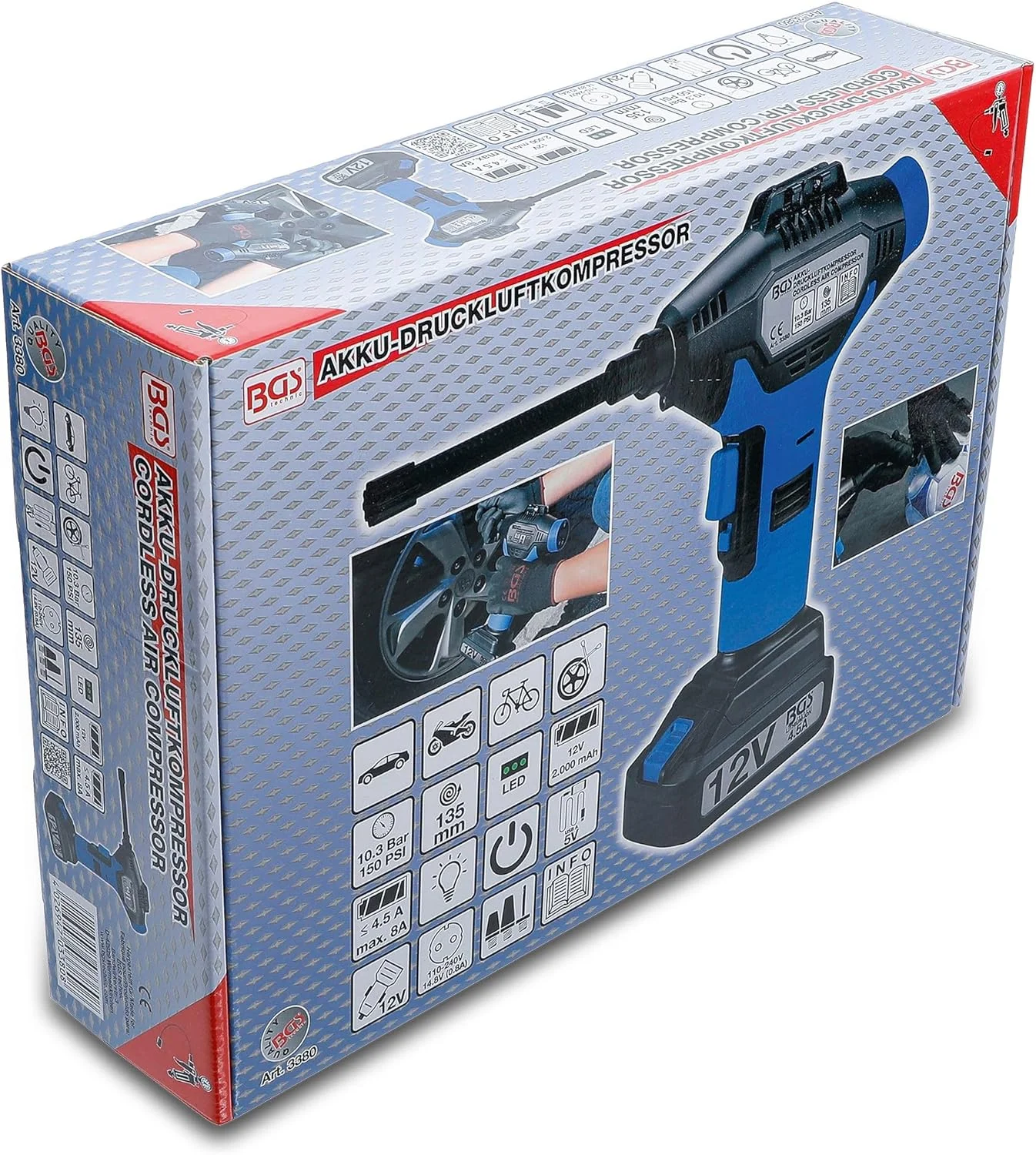 کمپرسور هوای شارژی BGS 3380 کمپرسور هوای شارژی BGS 3380