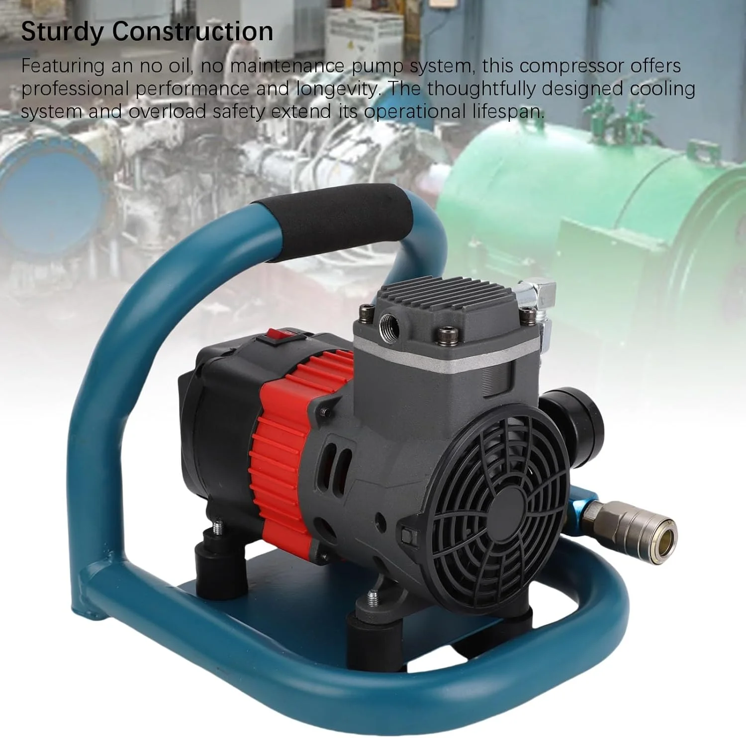 پمپ باد قابل حمل Fockety، کمپرسور هوا 1.5 لیتری 2800 دور در دقیقه، پمپ باد 8 بار برای خودرو، کامیون، لاستیک های شاسی بلند، قایق بادی، تخت بادی، مناسب برای باتری های BL1830B BL1840B BL1850B