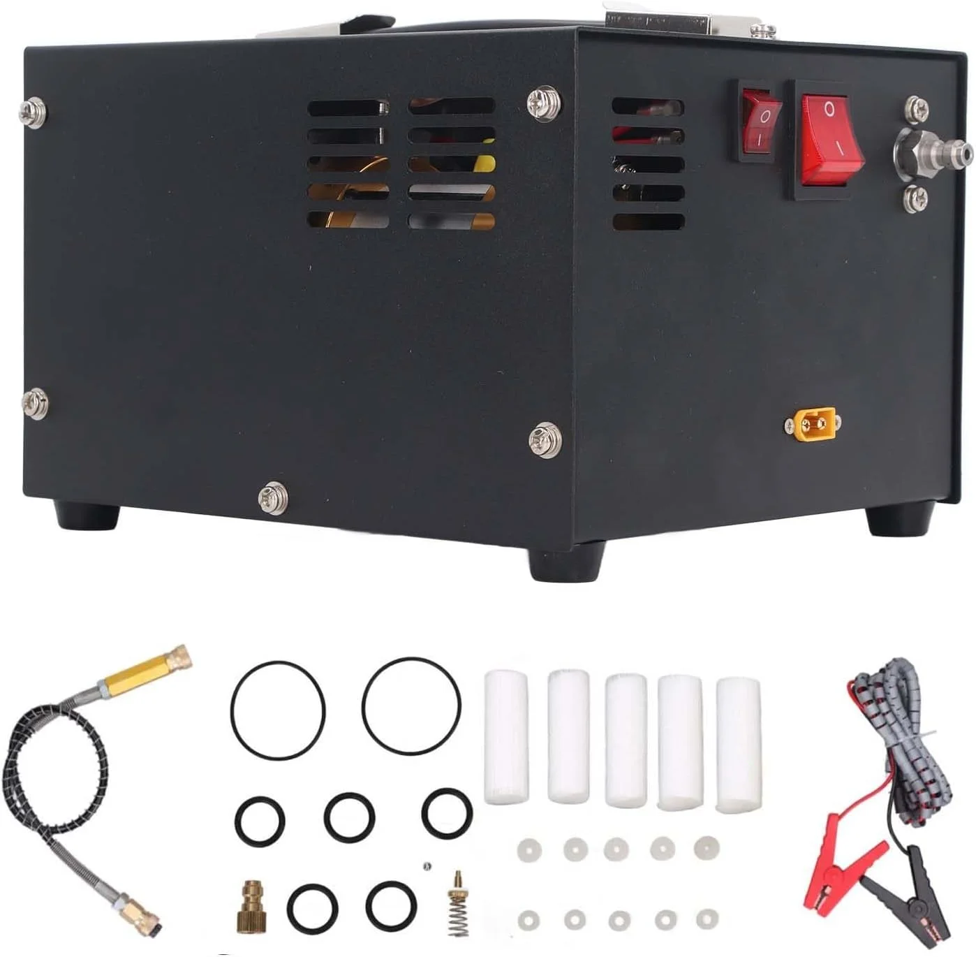 کمپرسور هوا، پمپ PCP، کمپرسور هوای DC12V PCP 30mpa با نمایشگر LED و خنک کننده فن برای تفنگ بادی و پینت بال