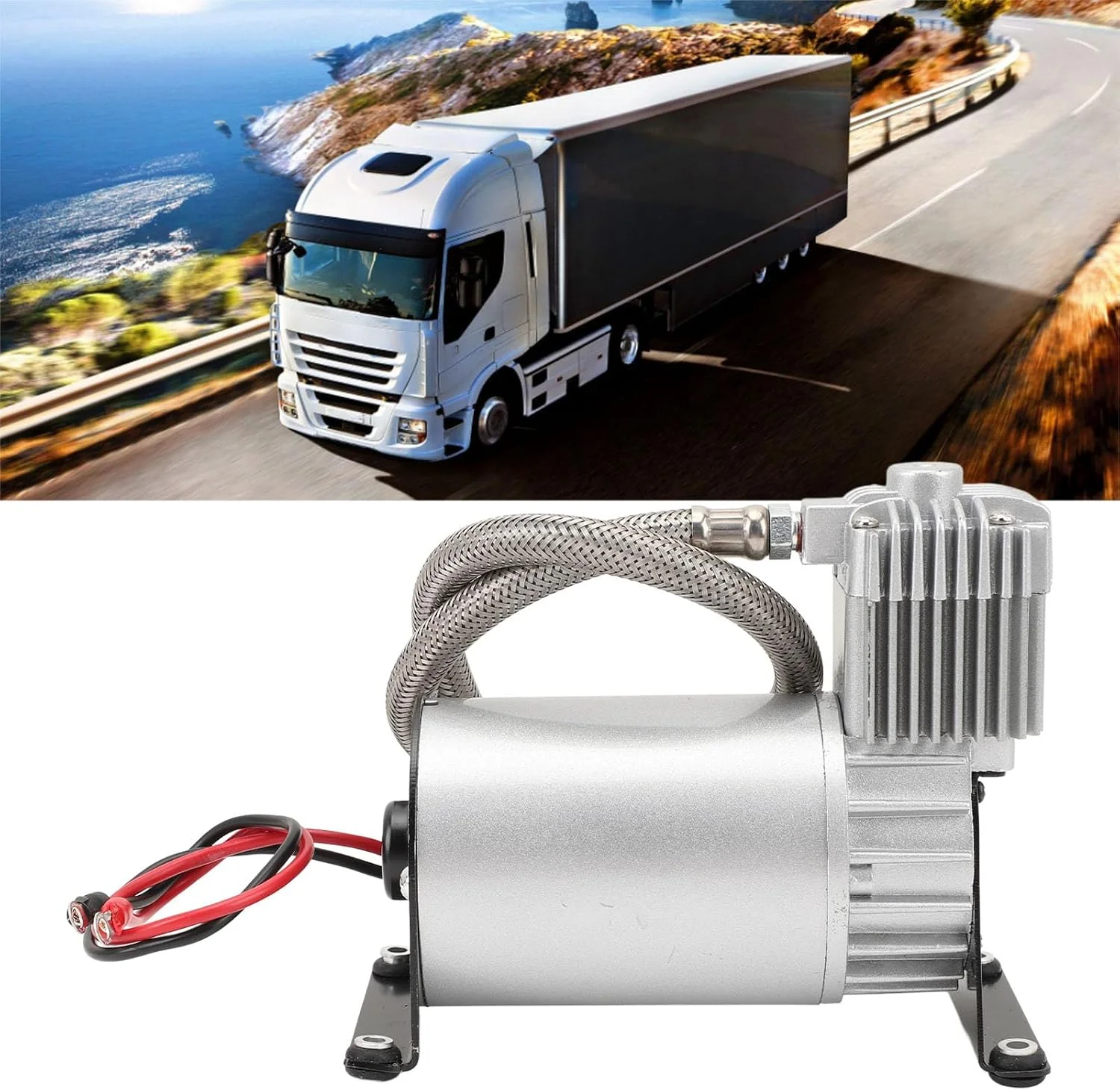 کمپرسور بادی شیپوری 150PSI پمپ هوای جایگزین کمپرسور شیپوری برای قطارها کامیون ها قایق های تفریحی DC 12V 24V