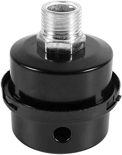 فیلتر صدا خفه کن کمپرسور هوا 20 میلی متر 1/2 اینچ رزوه ای فلزی، 1 عدد