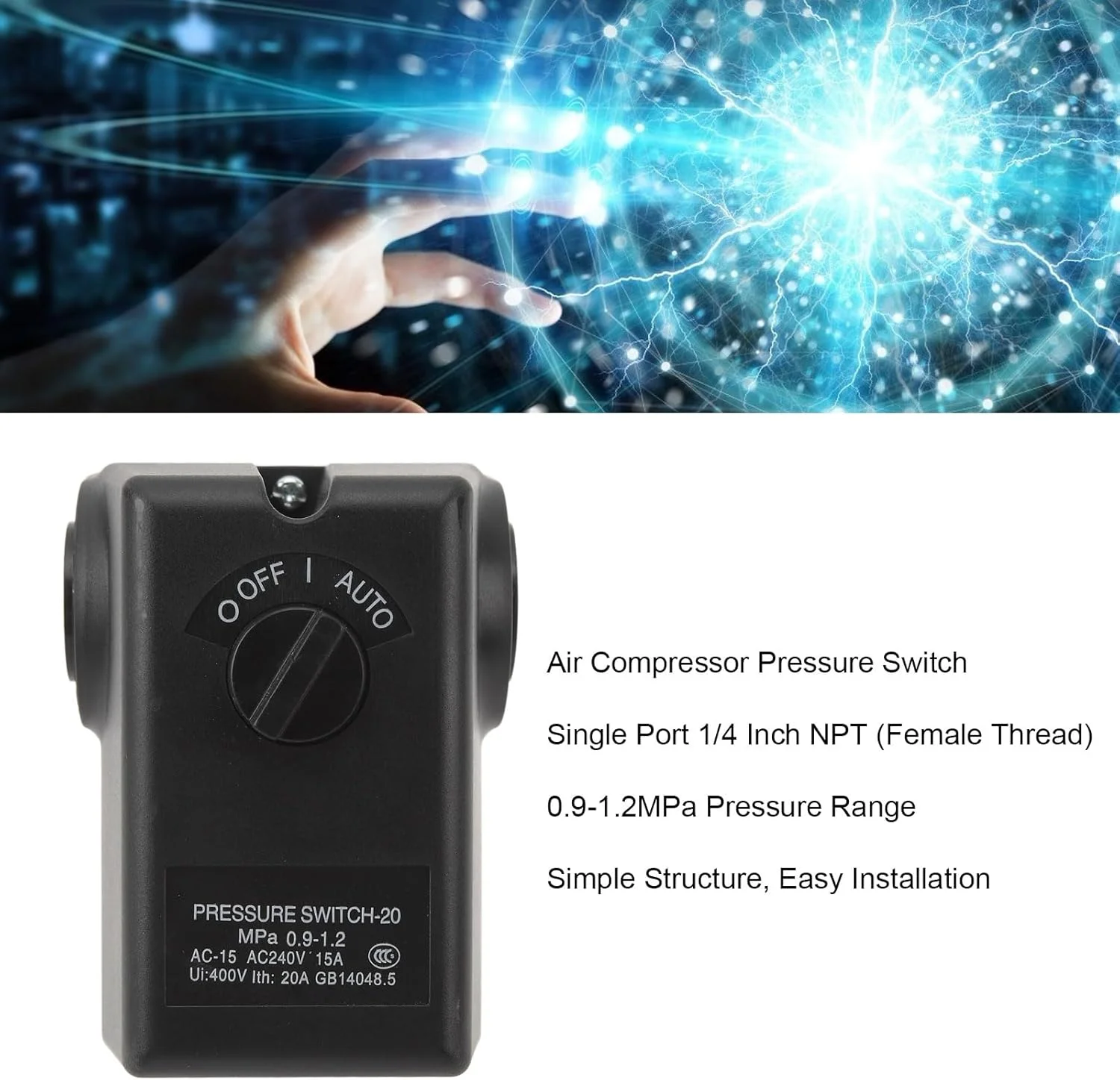 کلید فشاری کمپرسور هوا تک مرحله ای، کلید فشاری اتوماتیک پمپ هوا، کلید استارت، کنترل کلید فشاری کمپرسور هوا کلید فشاری کمپرسور هوا تک مرحله ای، کلید فشاری اتوماتیک پمپ هوا، کلید استارت، کنترل کلید فشاری کمپرسور هوا