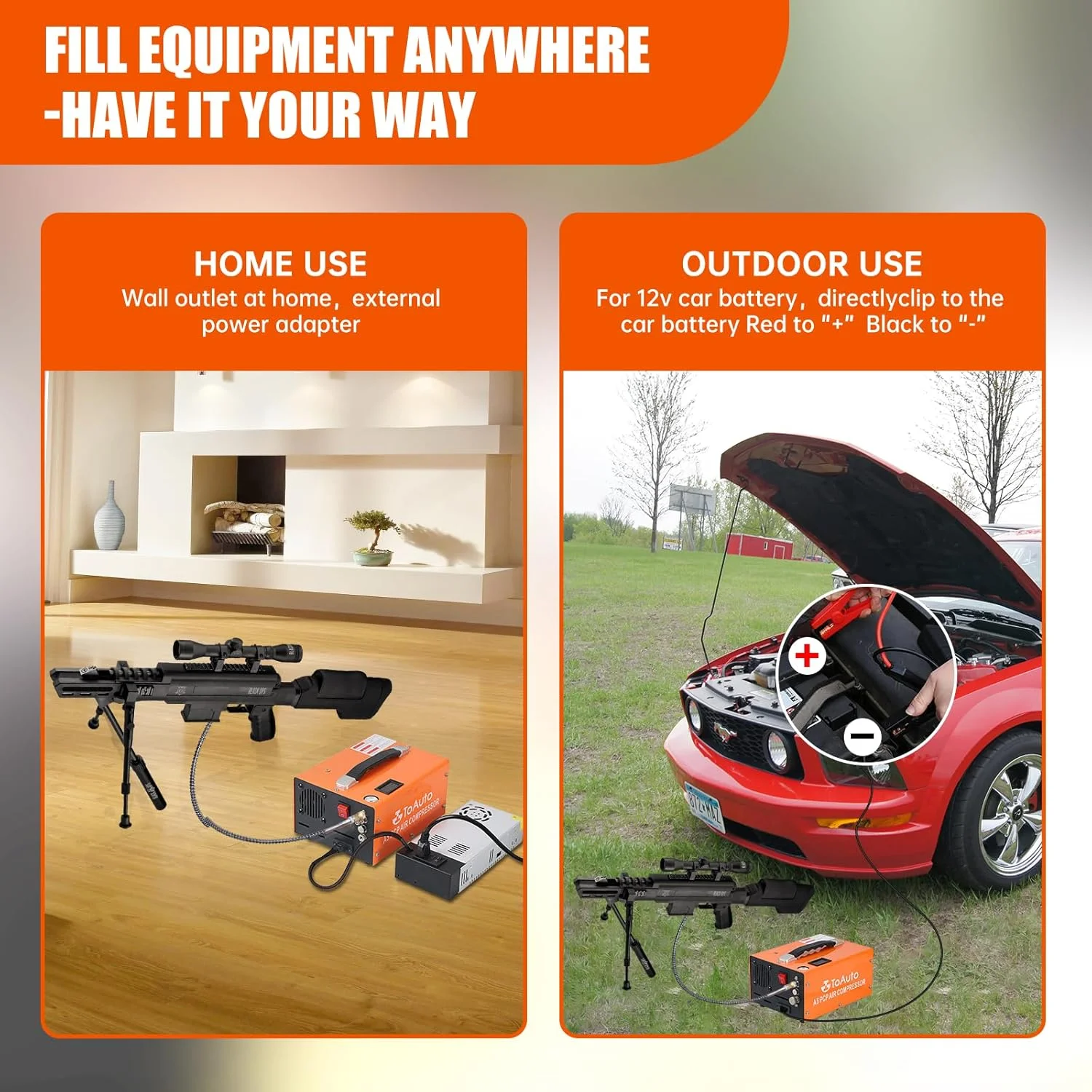 کمپرسور هوای TOAUTO A5، 4500Psi 30Mpa، کمپرسور تفنگ بادی 12 ولت DC/110 ولت AC با فن داخلی و بدون آب/روغن و شروع با یک دکمه، با آداپتور کمپرسور HPA برای پینت بال/تفنگ/مخزن غواصی کوچک کمپرسور هوای TOAUTO A5، 4500Psi 30Mpa، کمپرسور تفنگ بادی 12 ولت DC/110 ولت AC با فن داخلی و بدون آب/روغن و شروع با یک دکمه، با آداپتور کمپرسور HPA برای پینت بال/تفنگ/مخزن غواصی کوچک