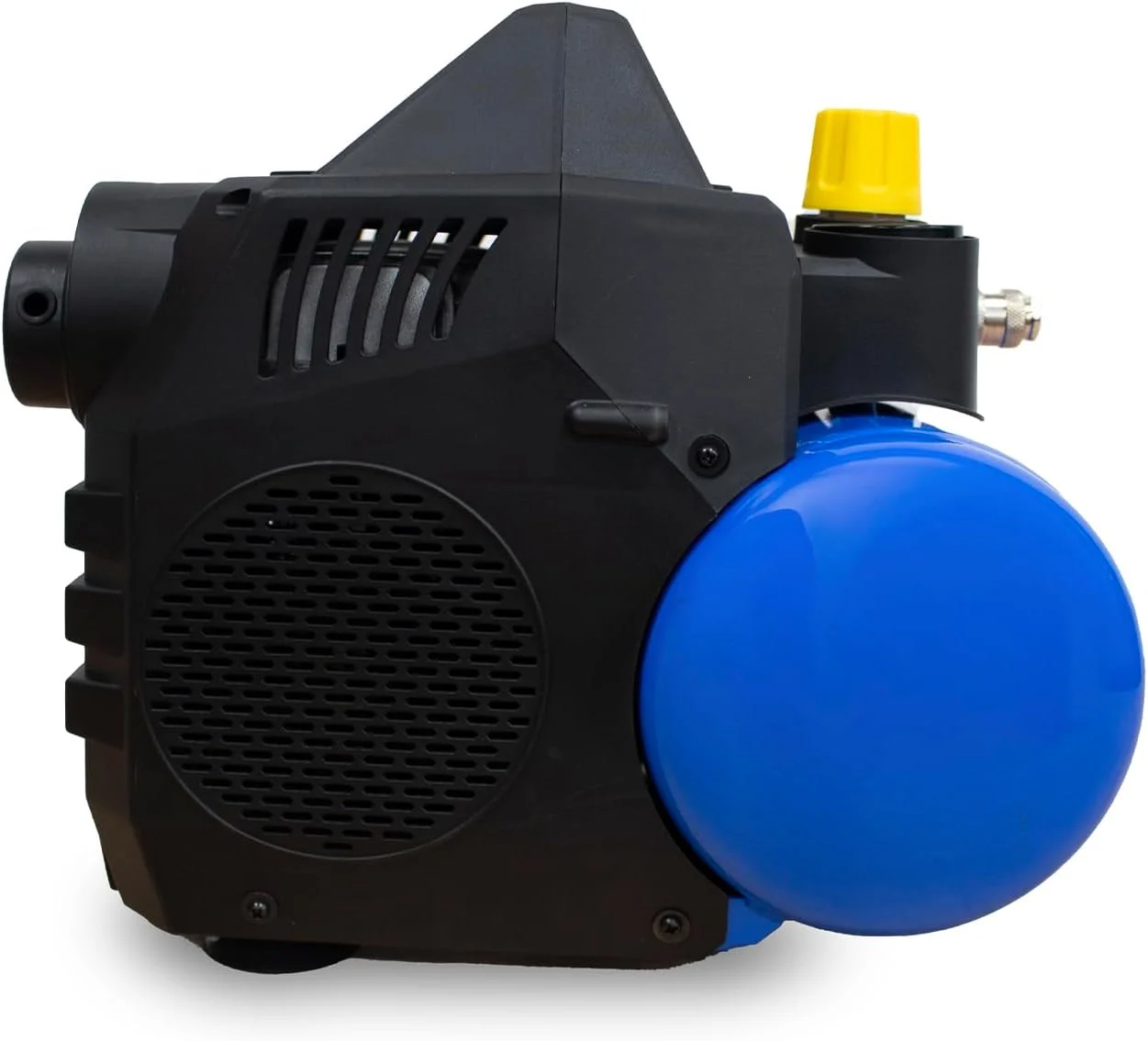 کمپرسور 6 لیتری بدون روغن گودیر. ظرفیت مکش 192 لیتر در دقیقه. جریان مکش 6 لیتر. 3600 دور در دقیقه. 8 بار. دریچه ایمنی CE. ایده آل برای مصارف خانگی