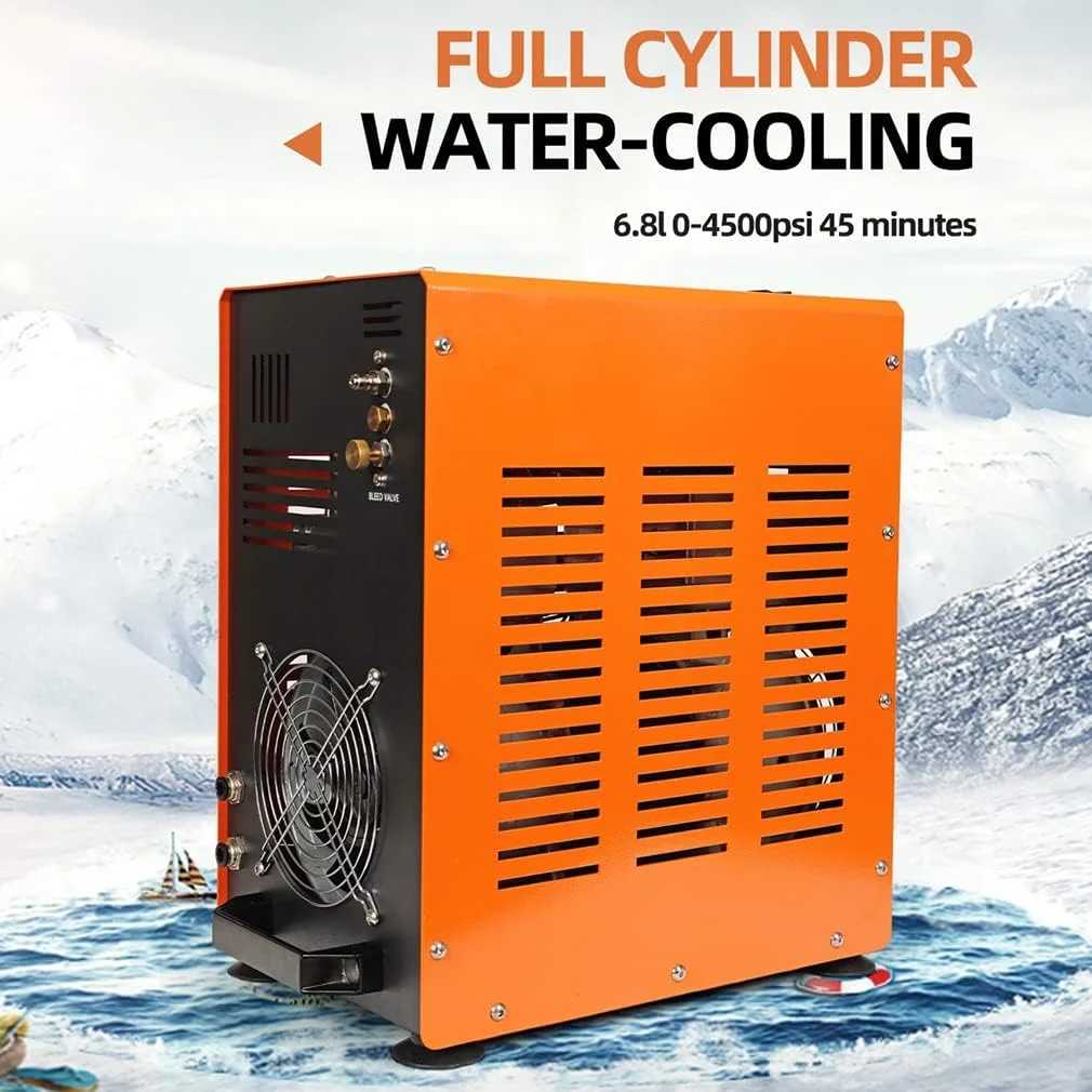 کمپرسور هوای PCP، 4500Psi 30Mpa، کمپرسور قابل حمل 1500 واتی برای تفنگ بادی پنوماتیک، تغذیه شده توسط DC خودرو یا AC خانگی، پمپ برای تفنگ های بادی PCP