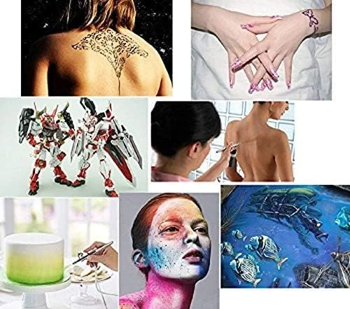 کمپرسور هوای کوچک HYCO با مخزن هوای 3.5 لیتری برای ایربراش، مناسب برای آرایش، تزیین کیک، خالکوبی، نقاشی صورت و بدن و ایربراشینگ. (پیستون دوبل)