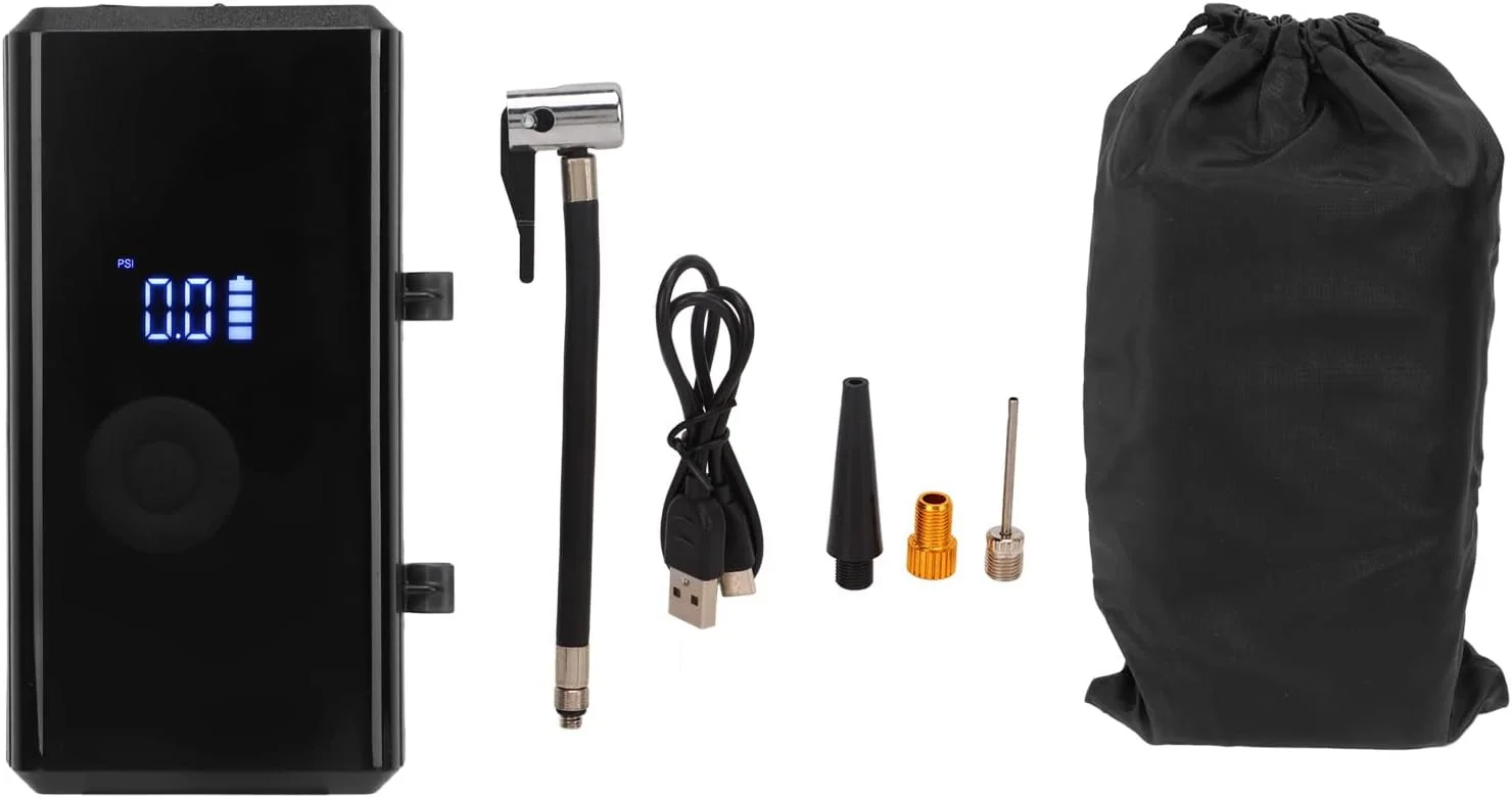 پمپ باد قابل حمل برای باد کردن لاستیک خودرو، پمپ باد لاستیک دوچرخه، پمپ باد فشار قوی