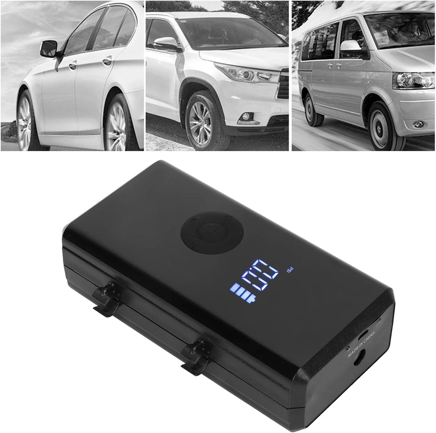 پمپ باد قابل حمل برای باد کردن لاستیک خودرو، پمپ باد لاستیک دوچرخه، پمپ باد فشار قوی