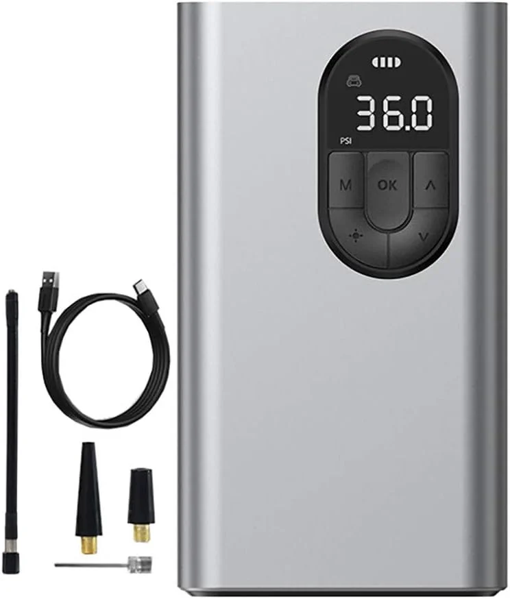 پمپ باد لاستیک HEWXWX، کمپرسور هوای قابل حمل بی سیم 150PSI / 7500Mah با چراغ LED و صفحه نمایش LCD، مناسب برای اکثر خودروها و سایر وسایل بادی