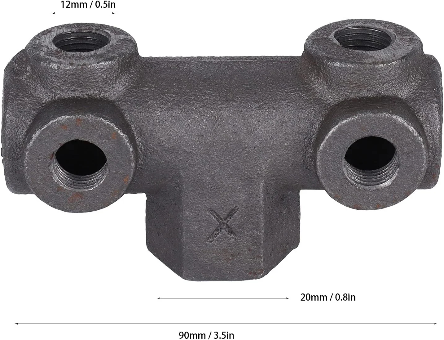 قطعات اتصالات شیر تنظیم کننده فشار کمپرسور هوا، رزوه مادگی 1/2، خروجی 5 طرفه، مونتاژ چدن بادوام، درایو پنوماتیک برای لوازم جانبی کمپرسور هوا