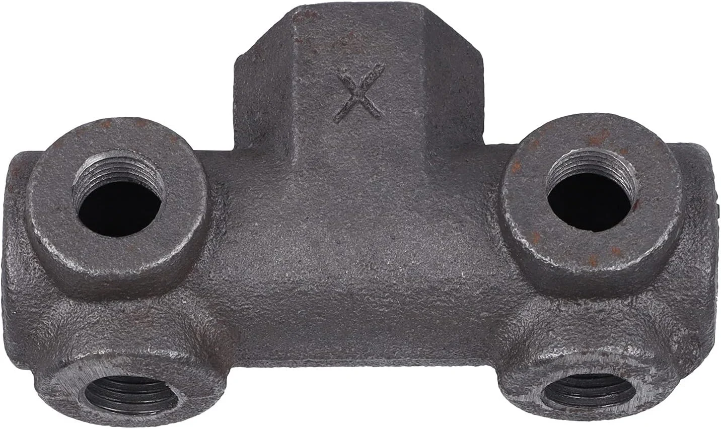 قطعات اتصالات شیر تنظیم کننده فشار کمپرسور هوا، رزوه مادگی 1/2، خروجی 5 طرفه، مونتاژ چدن بادوام، درایو پنوماتیک برای لوازم جانبی کمپرسور هوا