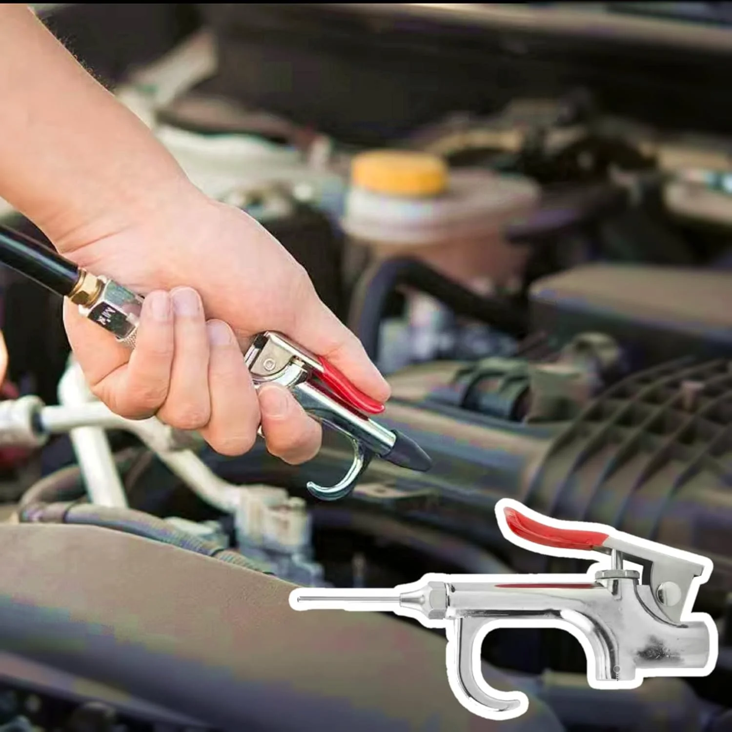 لوازم جانبی کمپرسور هوا آلیاژ روی YINSHIU، تفنگ های دمنده هوا، کیت ایربراش با کمپرسور، مجموعه های 5 تکه و 7 تکه موجود است (5)