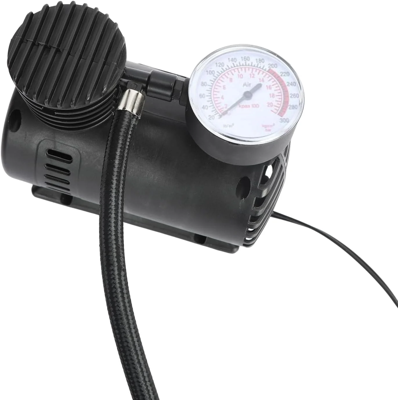 پمپ باد تایر قابل حمل mufsceku، کمپرسور هوا 12 ولت با نویز کم و فشار کمتر از 300 PSI به همراه فشارسنج، پمپ باد برقی تایر برای لاستیک خودرو، دوچرخه و سایر وسایل بادی - مشکی پمپ باد تایر قابل حمل mufsceku، کمپرسور هوا 12 ولت با نویز کم و فشار کمتر از 300 PSI به همراه فشارسنج، پمپ باد برقی تایر برای لاستیک خودرو، دوچرخه و سایر وسایل بادی - مشکی