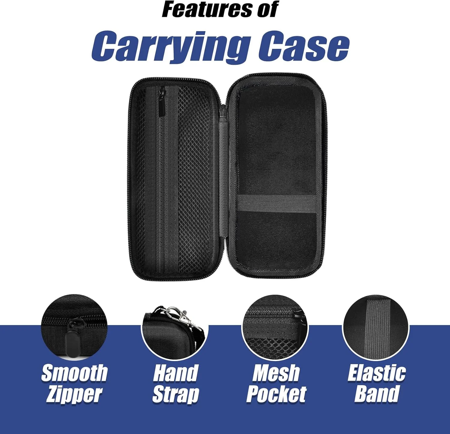 کیف حمل پمپ باد قابل حمل لوموس اند سولم، کمپرسور هوا ۱۲۰ PSI، کیف نگهداری پمپ باد خودرو برای کابل USB، شلنگ هوا، کانکتور و لوازم جانبی (فقط کیف) - مشکی