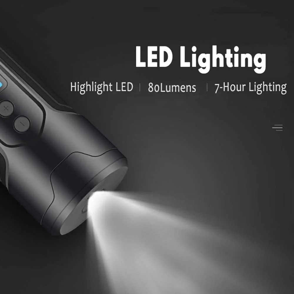 پمپ باد تایر 150 PSI کمپرسور برقی با باتری لیتیوم-یون قابل شارژ، کمپرسور هوای قابل حمل، با صفحه نمایش LCD دیجیتال/چراغ LED برای دوچرخه سواری (رنگ: مشکی)