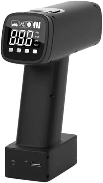 پمپ باد لاستیک قابل حمل خودرو، پمپ برقی شارژی 3000mAh، 150PSI برای دوچرخه، 100PSI برای خودرو، چراغ LED، صفحه نمایش HD، توقف خودکار، پمپ باد برای لاستیک خودرو، دوچرخه، تشک بادی، توپ