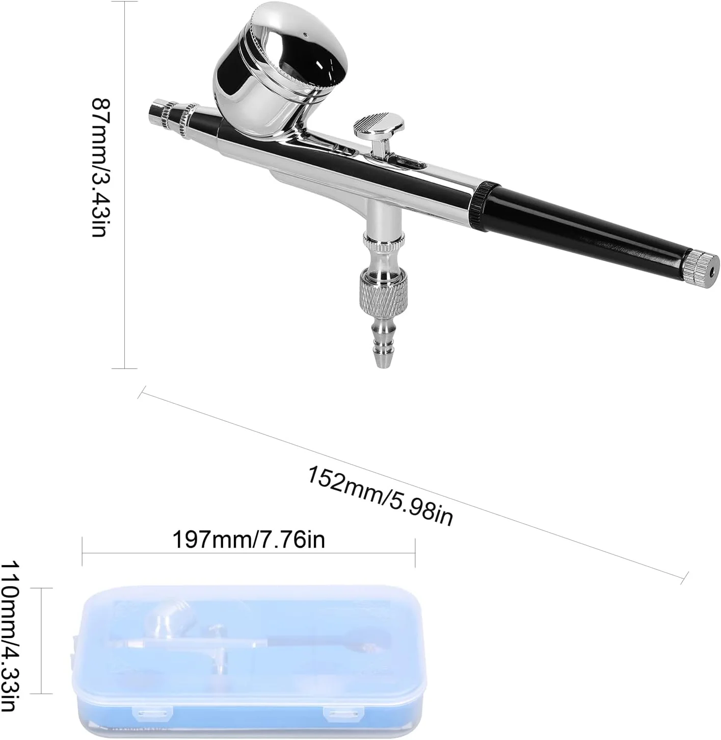 کیت کمپرسور هوا چند منظوره حرفه ای لایموس 0.3 میلی متر، حداکثر فشار 30PSI، مناسب برای مدل سازی، نقاشی هنری DIY