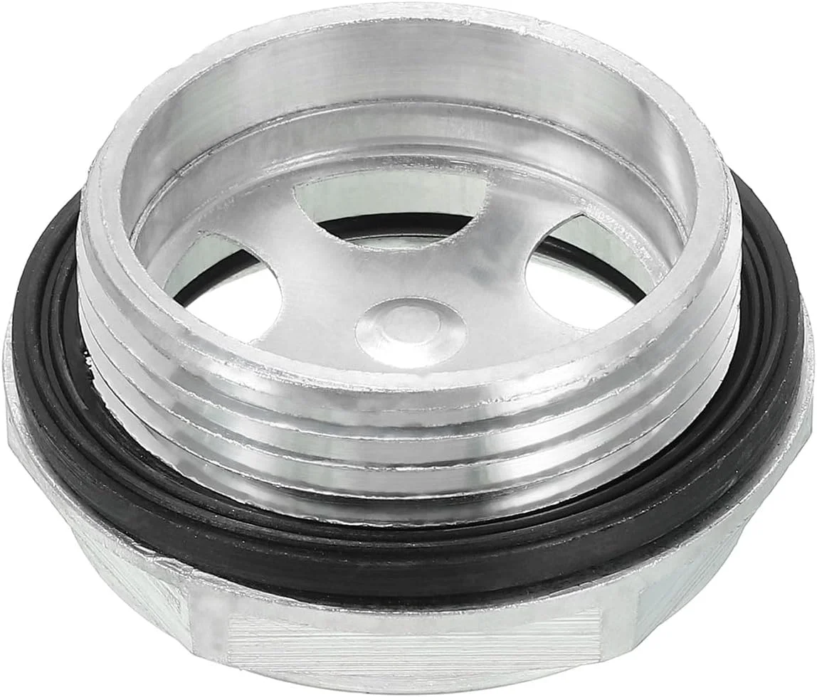 شیشه روغن نما کمپرسور هوا PATIKIL، یک عدد، رزوه نری G 1-1/4 اینچ، آلیاژ آلومینیوم، نشانگر سطح مایع روغن، قطعات کمپرسور هوا به همراه حلقه O-Ring