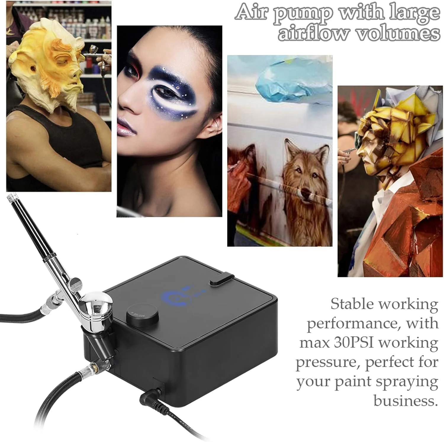 کیت کمپرسور هوا چند منظوره حرفه ای لایموس 0.3 میلی متر، حداکثر فشار 30PSI، مناسب برای مدل سازی، نقاشی هنری DIY