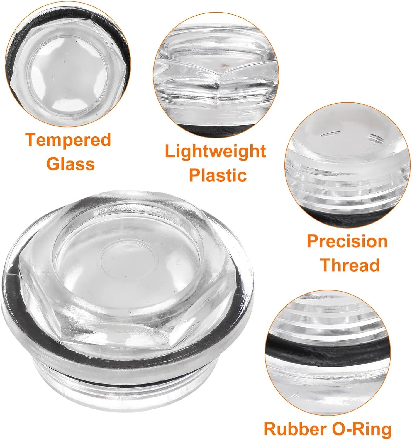 نشانگر سطح روغن کمپرسور هوا QUARKZMAN، M42 x 1.5 میلی متر، نشانگر سطح مایع نر، پنجره نشانگر روغن شش ضلعی پلاستیکی با حلقه O برای مخازن انتقال، شفاف، بسته 2 عددی نشانگر سطح روغن کمپرسور هوا QUARKZMAN، M42 x 1.5 میلی متر، نشانگر سطح مایع نر، پنجره نشانگر روغن شش ضلعی پلاستیکی با حلقه O برای مخازن انتقال، شفاف، بسته 2 عددی