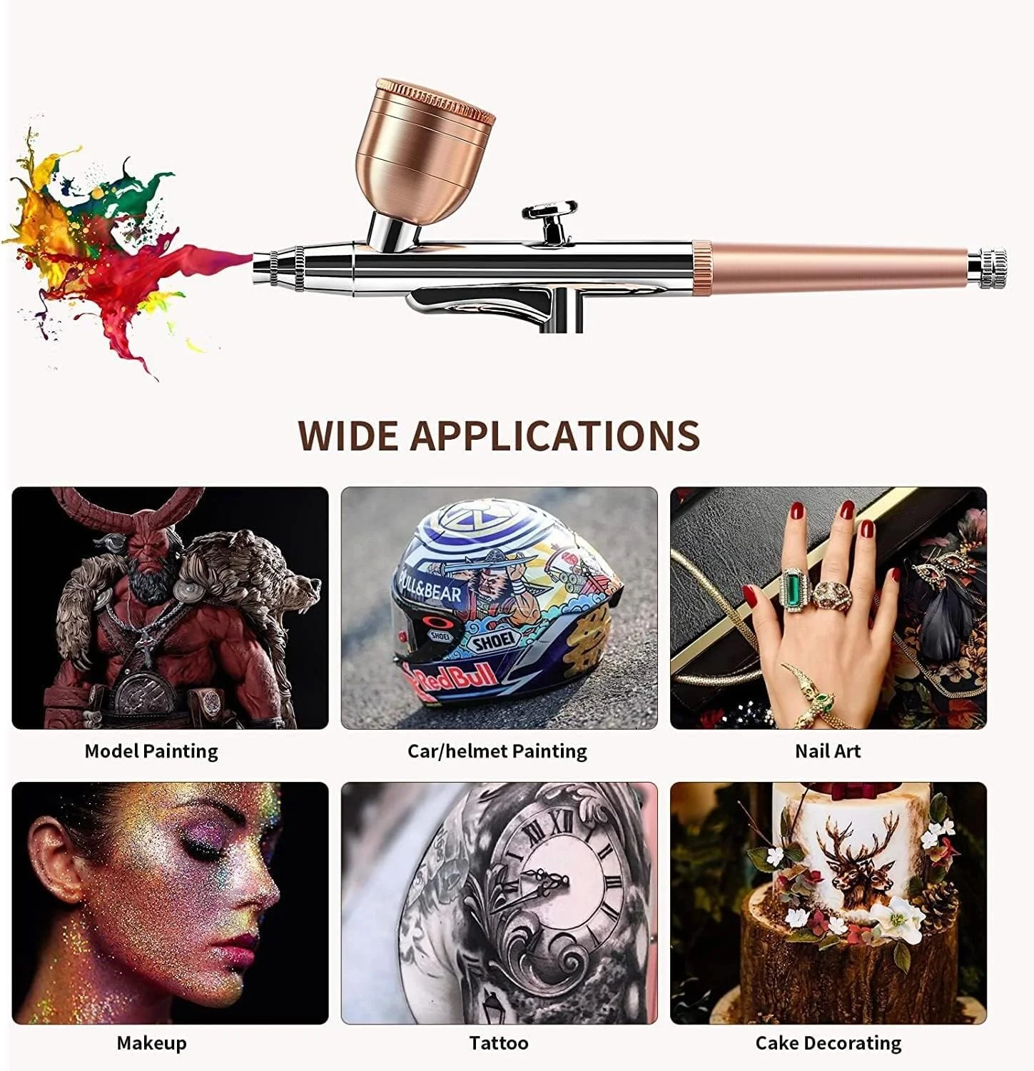 کیت لایموس با کمپرسور، ست ایربراش بی سیم قابل حمل برای نقاشی 30PSI، مینی دستی دوال اکشن با تغذیه گرانشی با نوک 0.3 میلی متری برای مدل، ناخن، تزئین کیک، نقره ای کیت لایموس با کمپرسور، ست ایربراش بی سیم قابل حمل برای نقاشی 30PSI، مینی دستی دوال اکشن با تغذیه گرانشی با نوک 0.3 میلی متری برای مدل، ناخن، تزئین کیک، نقره ای