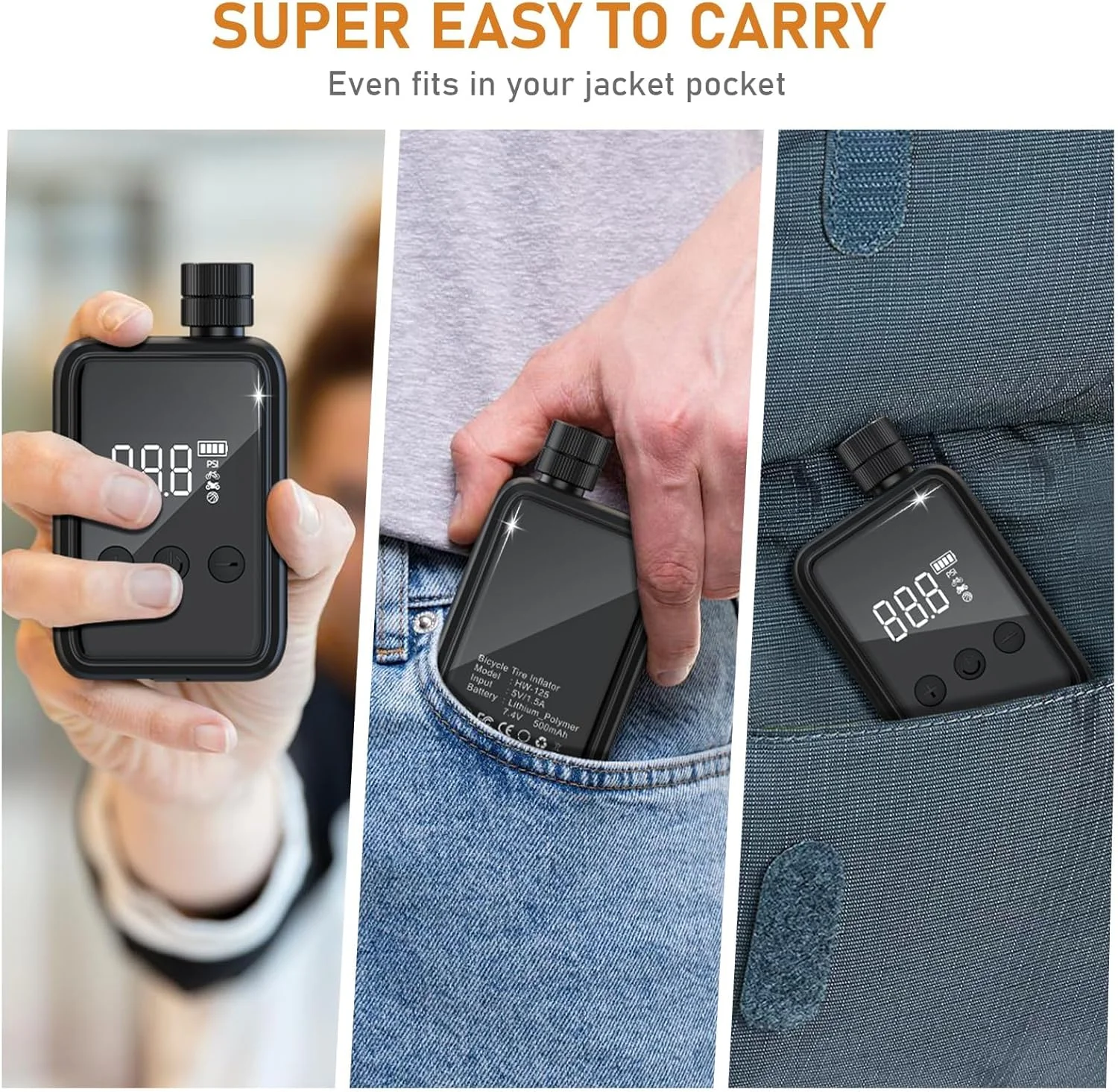 پمپ باد کوچک برقی دوچرخه Excefore، کمپرسور هوای قابل حمل، پمپ دوچرخه، پمپ باد مینی دوچرخه ۱۳۰ PSI با گیج، پمپ باد دوچرخه مناسب برای والف های پرستا و شرادر، پمپ برقی با خاموش شدن خودکار پمپ باد کوچک برقی دوچرخه Excefore، کمپرسور هوای قابل حمل، پمپ دوچرخه، پمپ باد مینی دوچرخه ۱۳۰ PSI با گیج، پمپ باد دوچرخه مناسب برای والف های پرستا و شرادر، پمپ برقی با خاموش شدن خودکار