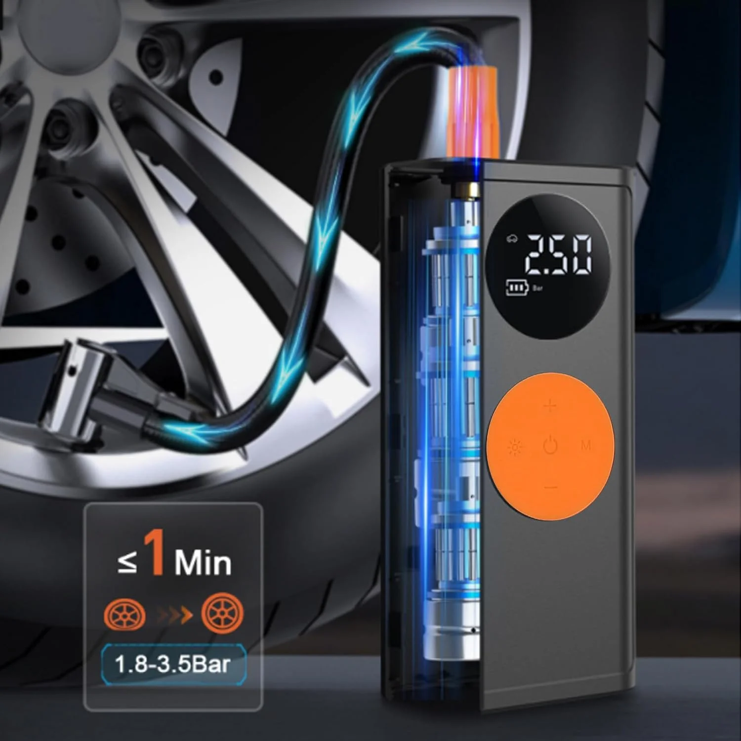 پمپ باد شارژی Gearwell، پمپ باد دیجیتال، کمپرسور هوای قابل حمل، پمپ باد تایر دوچرخه موتور سیکلت ماشین، پمپ باد چراغ اضطراری برای توپ و لاستیک خودرو پمپ باد شارژی Gearwell، پمپ باد دیجیتال، کمپرسور هوای قابل حمل، پمپ باد تایر دوچرخه موتور سیکلت ماشین، پمپ باد چراغ اضطراری برای توپ و لاستیک خودرو