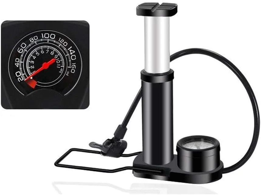 پمپ باد پدالی، پمپ هوای کوچک قابل حمل، کمپرسور هوا (رنگ: قرمز)