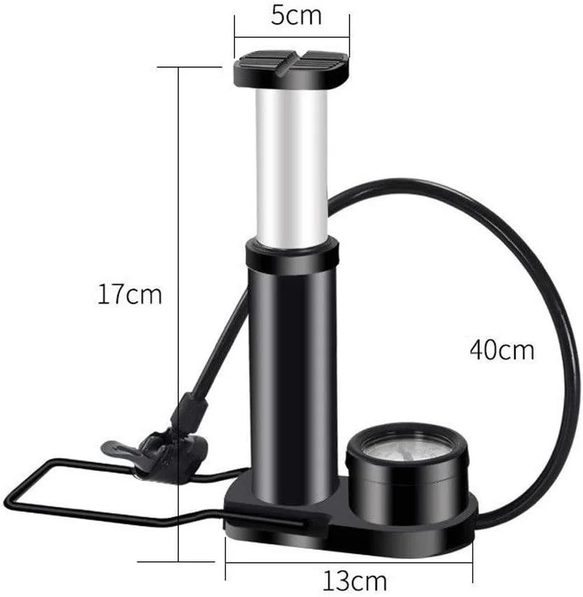 پمپ باد پدالی، پمپ هوای کوچک قابل حمل، کمپرسور هوا (رنگ: قرمز)