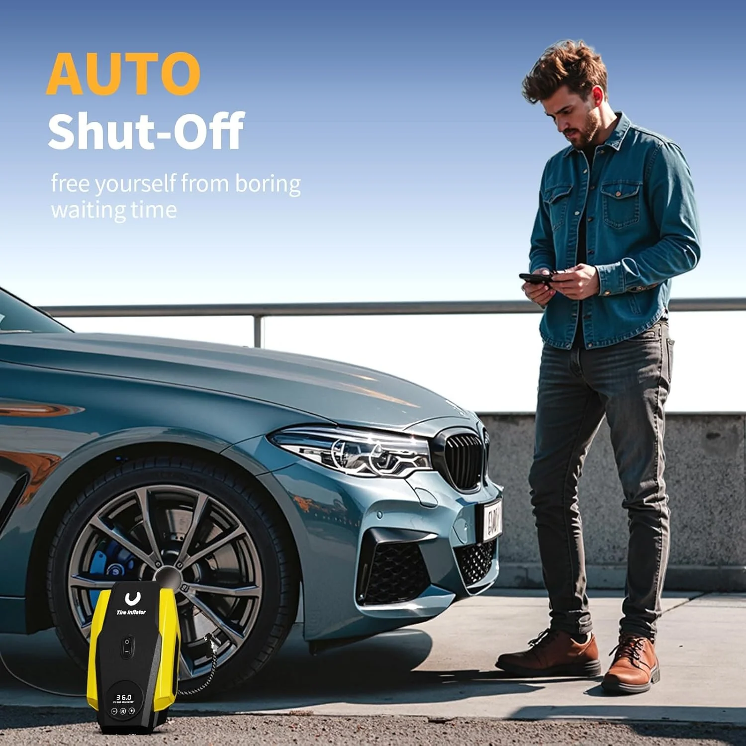 پمپ باد قابل حمل HYRAINBOW - پمپ هوا برای لاستیک خودرو - پمپ لاستیک فشرده 12 ولت DC با عملکرد خاموش شدن خودکار - لوازم جانبی چند منظوره خودرو با چراغ LED، زرد، متوسط پمپ باد قابل حمل HYRAINBOW - پمپ هوا برای لاستیک خودرو - پمپ لاستیک فشرده 12 ولت DC با عملکرد خاموش شدن خودکار - لوازم جانبی چند منظوره خودرو با چراغ LED، زرد، متوسط