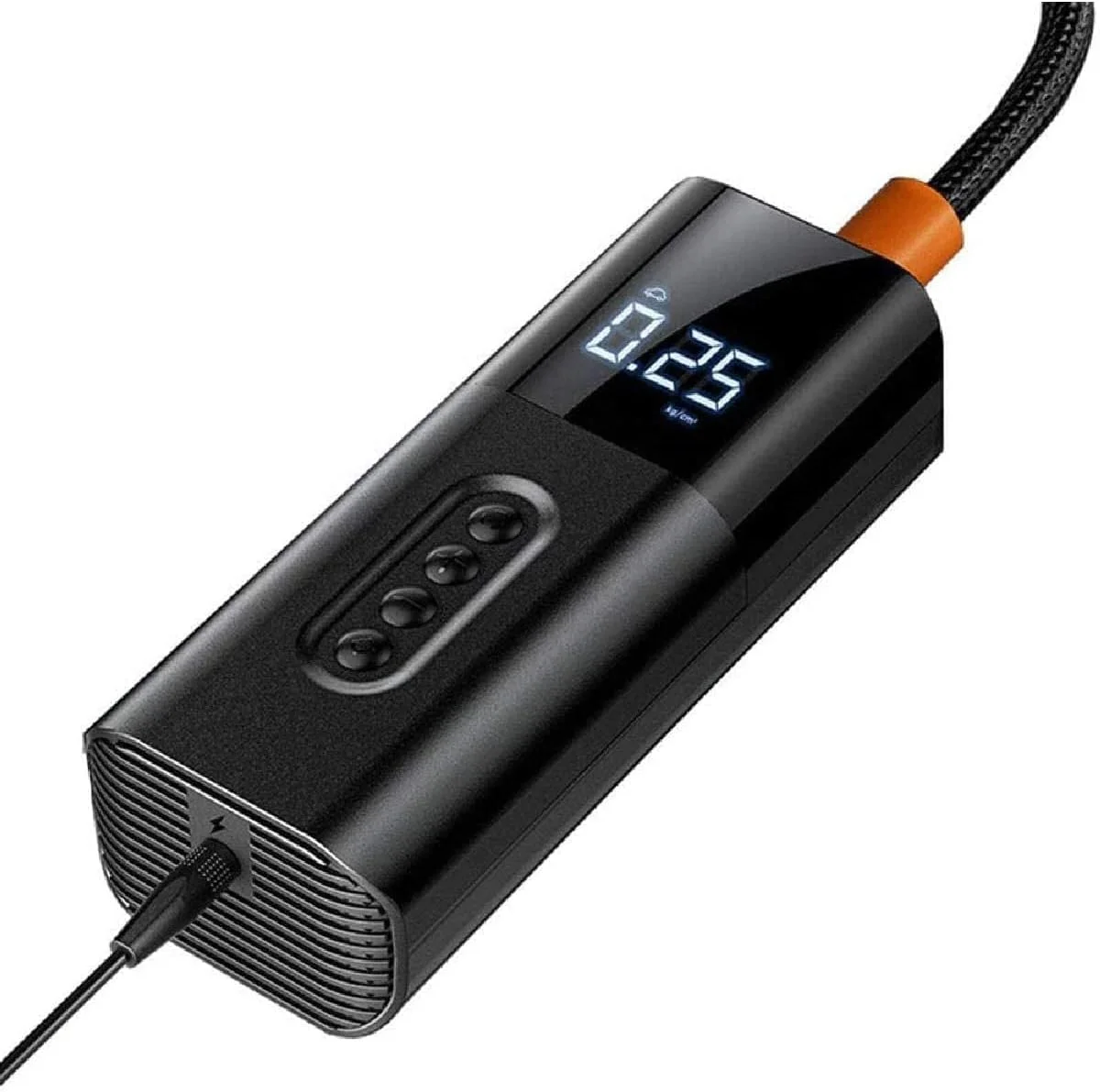 پمپ باد برقی دوچرخه، کمپرسور هوای قابل حمل خودرو، 40 دقیقه زمان کار مداوم و چراغ LED، پمپ کمپرسور هوا 71 PSI 12V