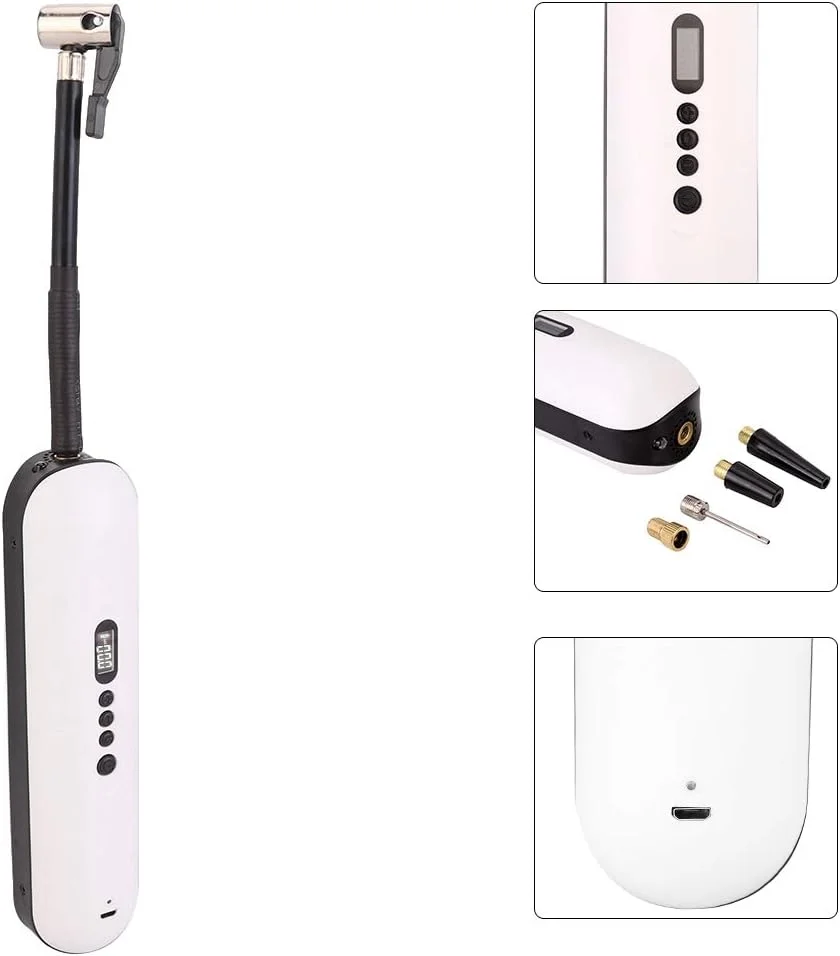 پمپ کمپرسور هوای مینی خودرو هوشمند 12 ولت Starrypxl با شارژ USB، پمپ باد برقی تایر با طراحی فشرده قابل حمل برای باد کردن سریع و کمک اضطراری کنار جاده