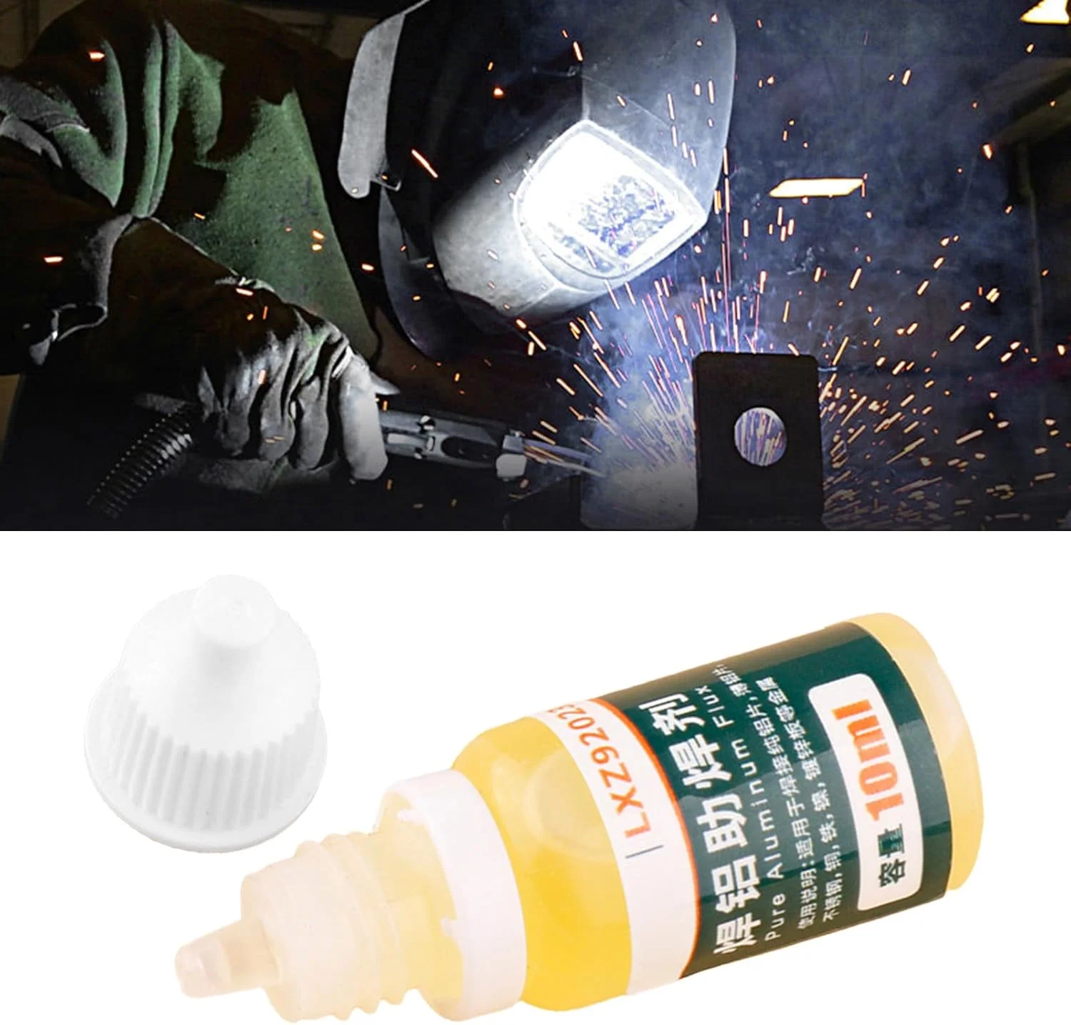 روغن لحیم آلومینیوم | مایع 10 میلی لیتری بدون نیاز به شستشو | لوازم جانبی تعمیرات الکتریکی، تجهیزات جوشکاری برای ورق گالوانیزه آهن استیل