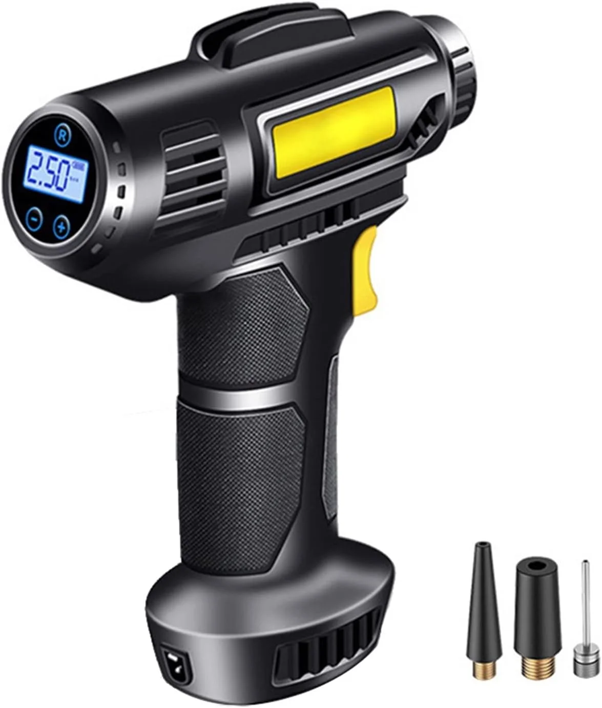 کمپرسور باد دیجیتال خودرو 150PSI پمپ هوا با باتری قابل حمل برای لاستیک خودرو، موتور سیکلت و دوچرخه کمپرسور باد دیجیتال خودرو 150PSI پمپ هوا با باتری قابل حمل برای لاستیک خودرو، موتور سیکلت و دوچرخه