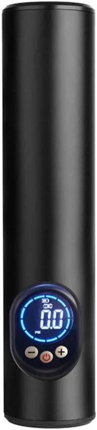 پمپ باد قابل حمل، پمپ هوا 150PSI با نور LED، پمپ دیجیتال تایر برای ماشین، دوچرخه و سایر وسایل بادی (رنگ: مشکی)