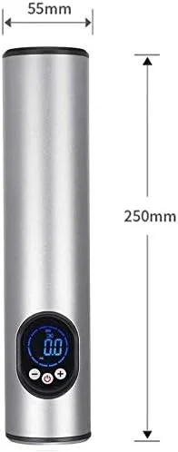 پمپ باد قابل حمل، پمپ هوا 150PSI با نور LED، پمپ دیجیتال تایر برای ماشین، دوچرخه و سایر وسایل بادی (رنگ: مشکی)