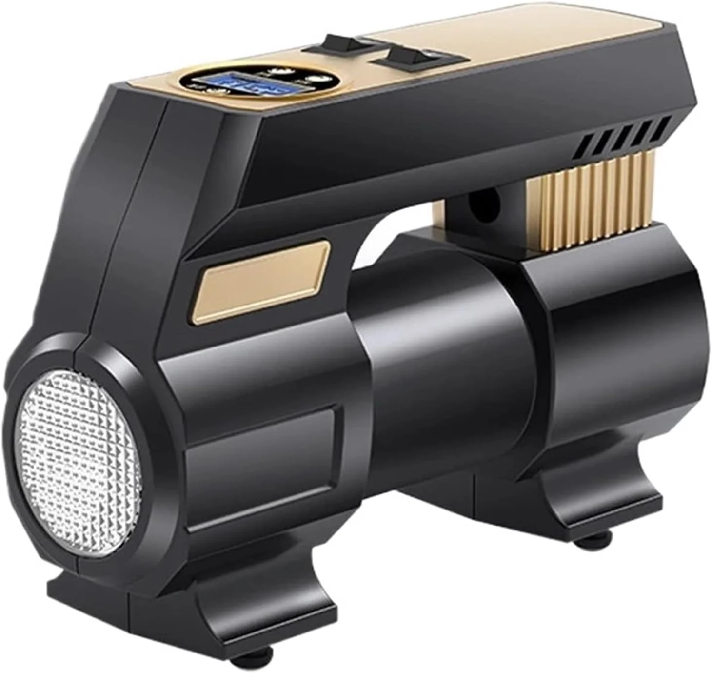 پمپ باد قابل حمل خودرو، پمپ برقی برای باد کردن تایر، کمپرسور هوای دیجیتال 12 ولت، مناسب برای اتومبیل، موتورسیکلت و دوچرخه (رنگ: مدل دیجیتال) (مدل دیجیتال)