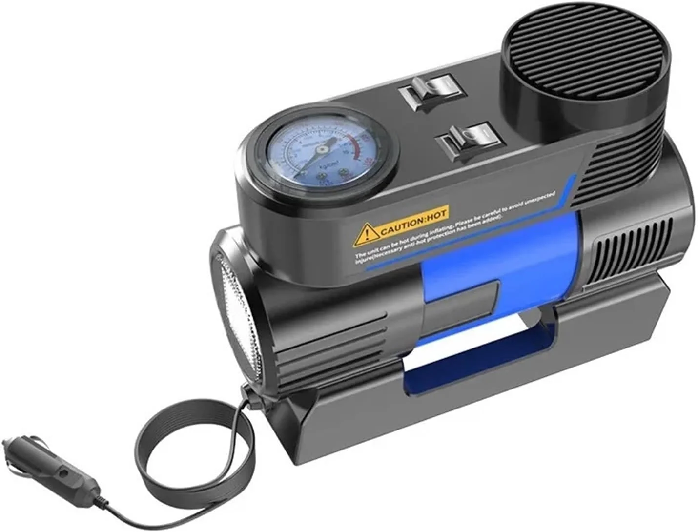 پمپ باد خودرو 12 ولت 150PSI، پمپ بادی دیجیتال هوشمند قابل حمل برای خودرو، دوچرخه، قایق (رنگ: مدل دیجیتال بزرگ) (مدل عقربه ای)
