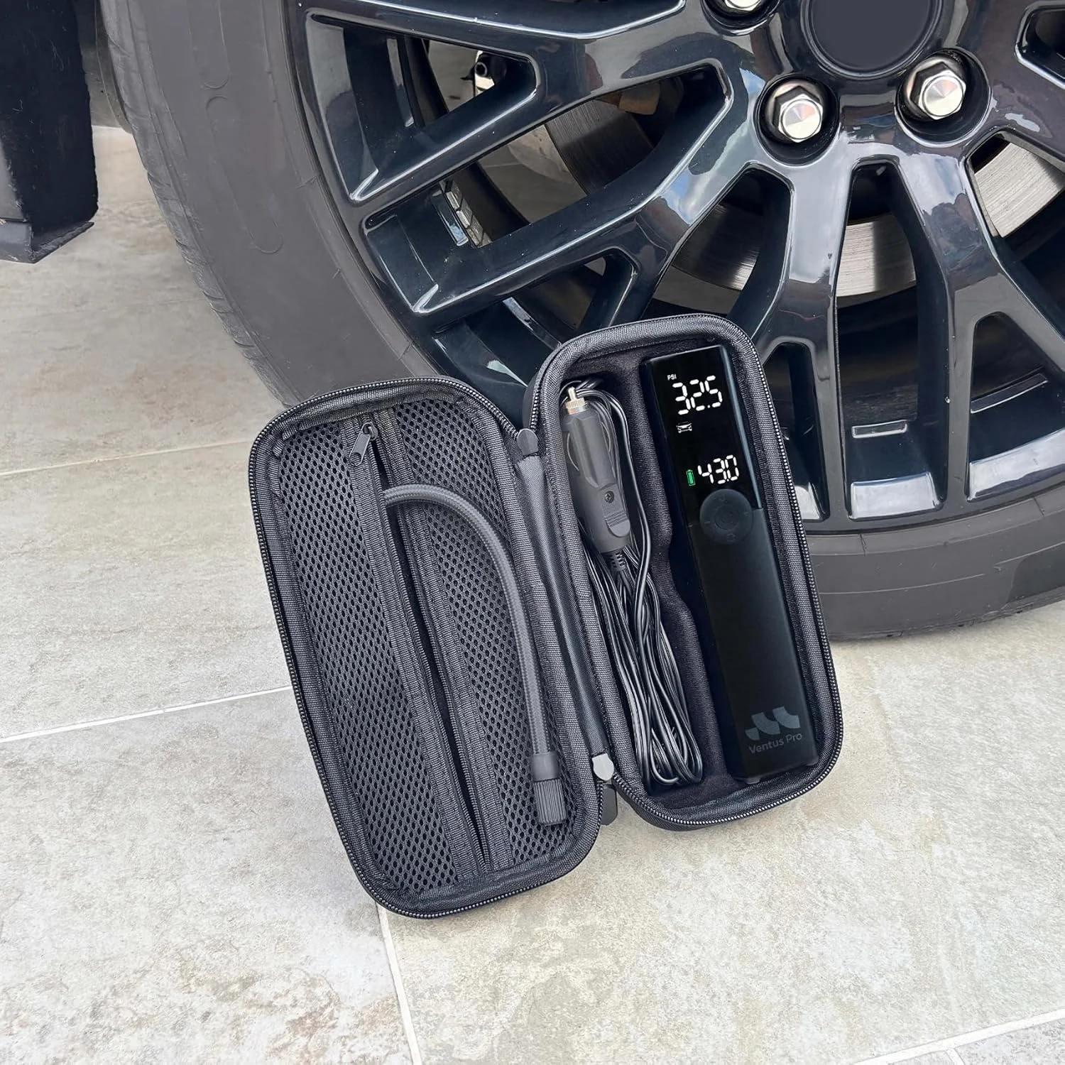 کیف قابل حمل Woowind سازگار با کمپرسور هوا، پمپ باد لاستیک برای لوازم جانبی تیوب، کیف نگهداری مسافرتی پمپ باد لاستیک خودرو (فقط جعبه)