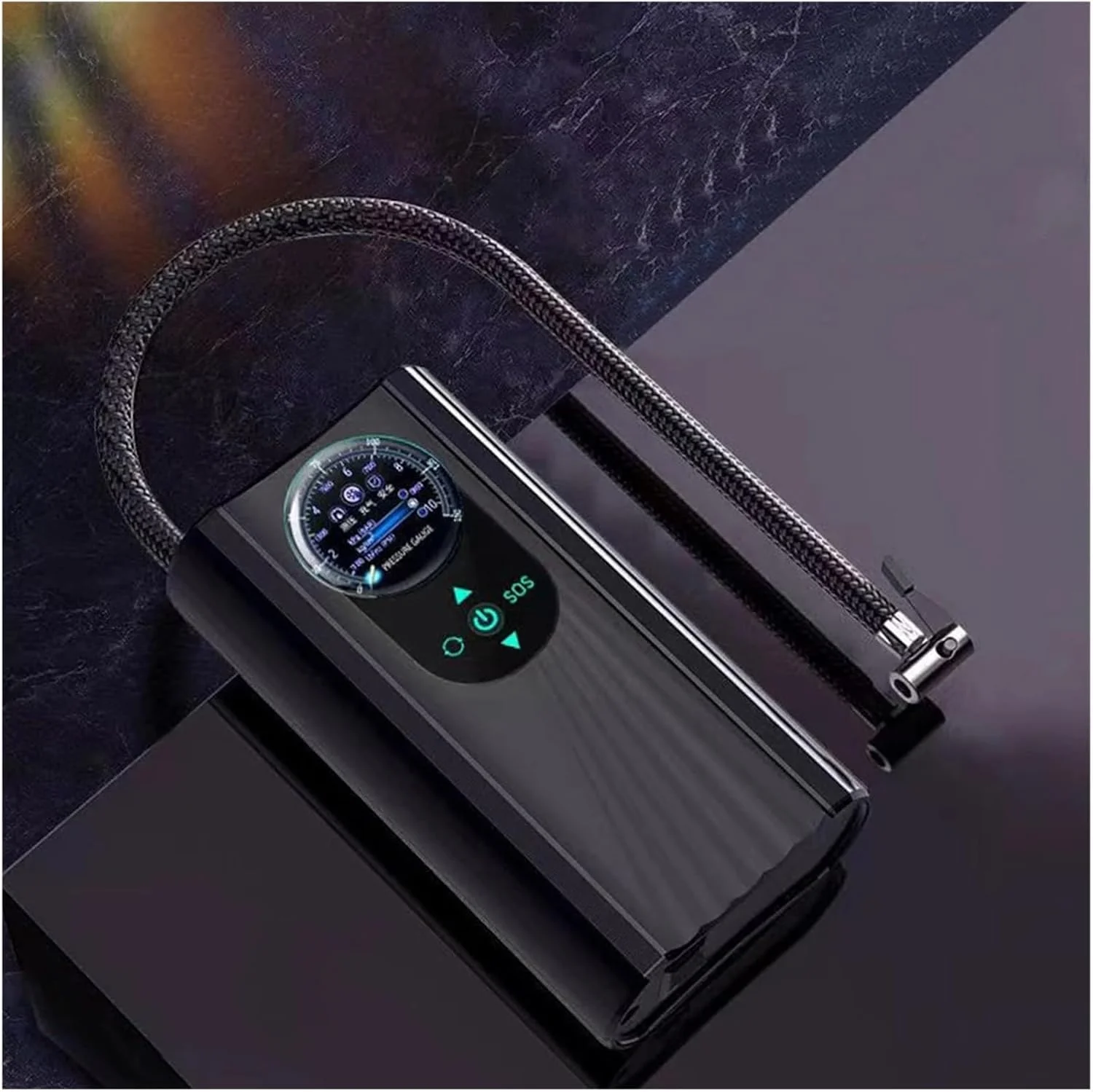 پمپ باد فندکی 12 ولت خودرو، کمپرسور هوای برقی با دقت بالا، پمپ لاستیک کوچک و سریع