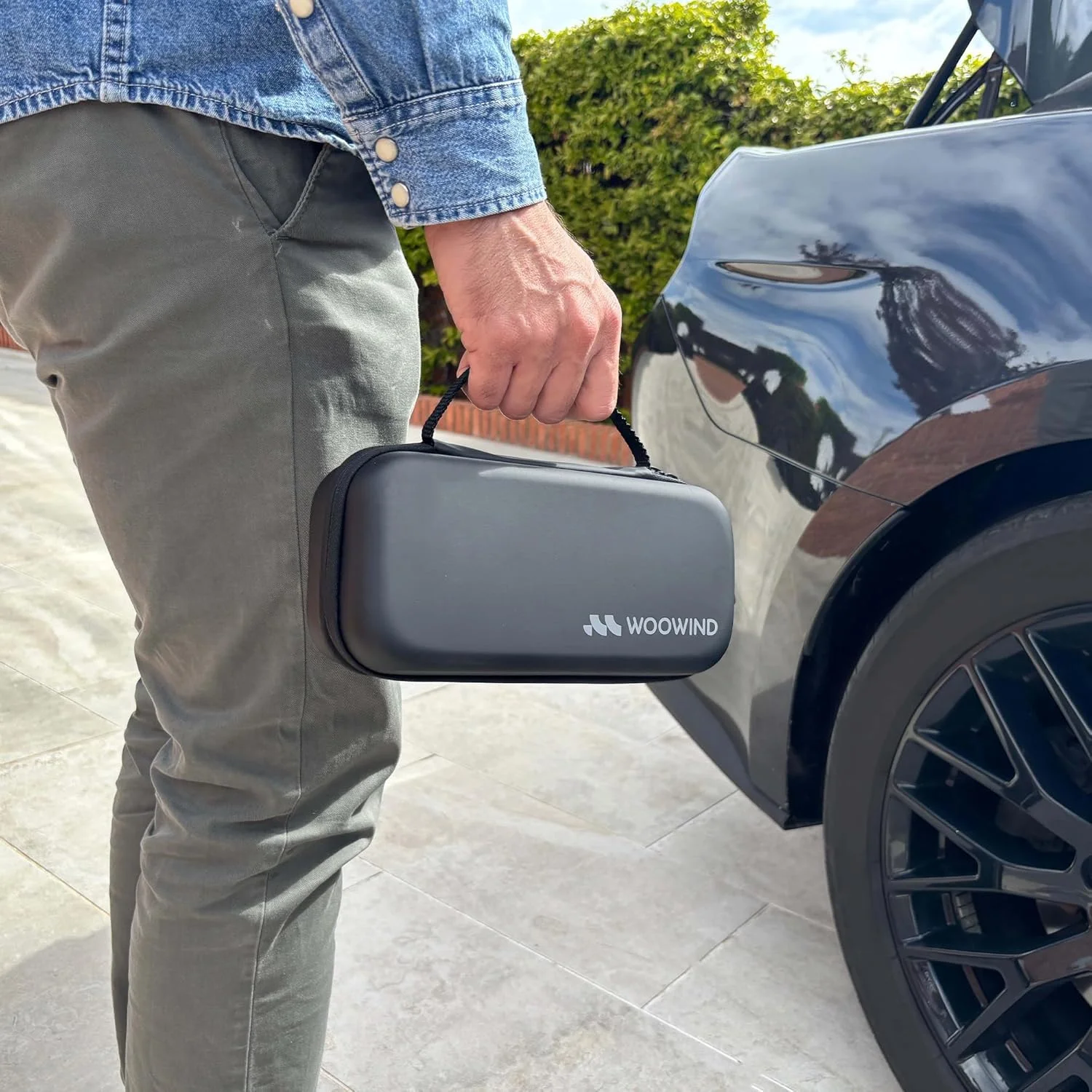 کیف قابل حمل Woowind سازگار با کمپرسور هوا، پمپ باد لاستیک برای لوازم جانبی تیوب، کیف نگهداری مسافرتی پمپ باد لاستیک خودرو (فقط جعبه)