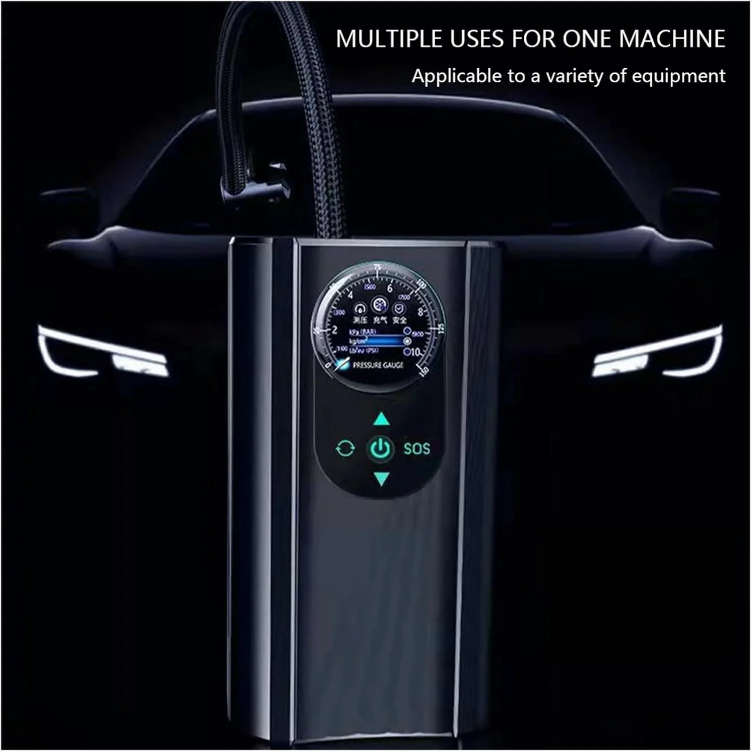 پمپ باد فندکی 12 ولت خودرو، کمپرسور هوای برقی با دقت بالا، پمپ لاستیک کوچک و سریع