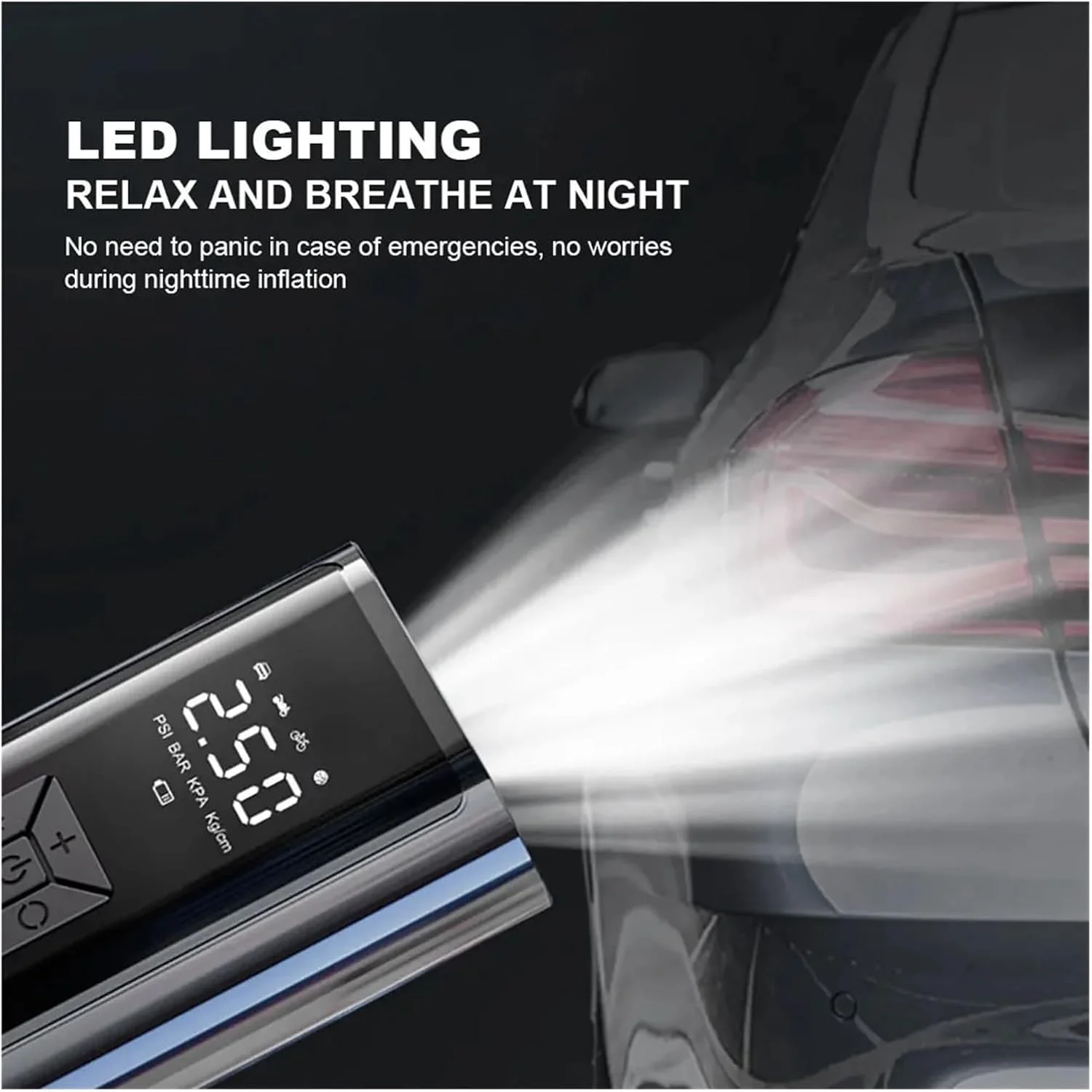 کمپرسور هوای قابل حمل خودرو 6000mAh، پمپ باد برقی سیمی/بی سیم 12 ولت 150PSI برای توپ، دوچرخه، موتورسیکلت و خودرو (رنگ: سیمی) (بی سیم) کمپرسور هوای قابل حمل خودرو 6000mAh، پمپ باد برقی سیمی/بی سیم 12 ولت 150PSI برای توپ، دوچرخه، موتورسیکلت و خودرو (رنگ: سیمی) (بی سیم)