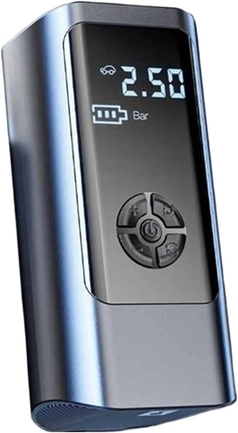 کمپرسور هوای کوچک خودرو 12 ولت 150PSI، پمپ بادی دیجیتال هوشمند قابل حمل برای خودرو، دوچرخه، قایق (رنگ: 4000mAh) (6000mah)