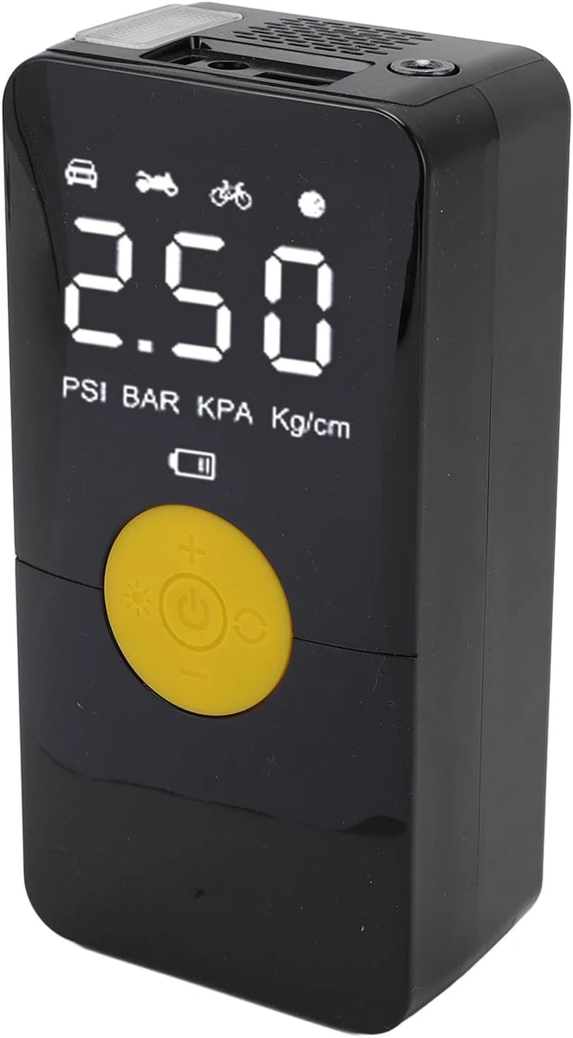 پمپ باد قابل حمل، کمپرسور قدرتمند 120 وات 150PSI 4000mAh بی سیم، پمپ باد دیجیتال برای ماشین، موتور سیکلت، توپ