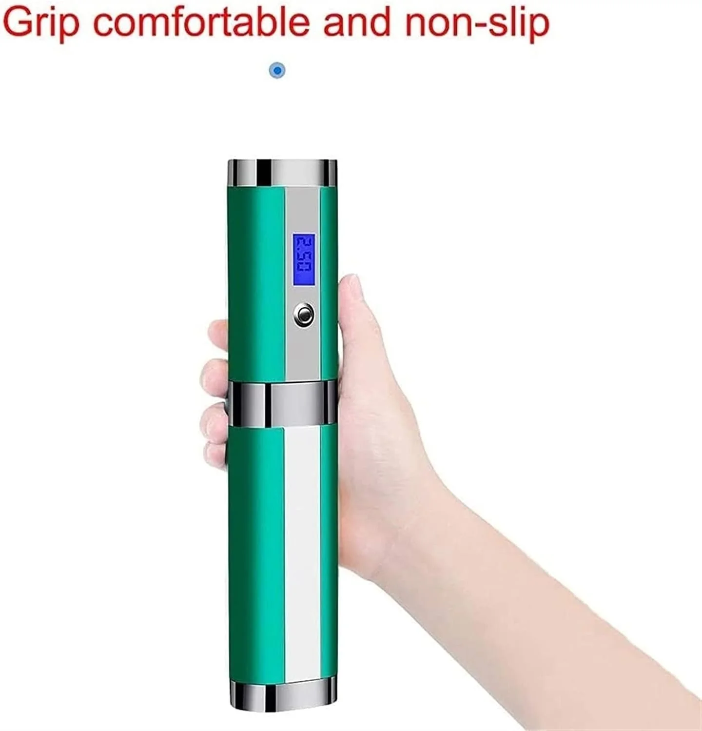 پمپ باد شارژی و بی سیم - کمپرسور هوای دستی، پمپ هوای قابل حمل با نمایشگر دیجیتال برای لاستیک خودرو، دوچرخه و سایر وسایل بادی