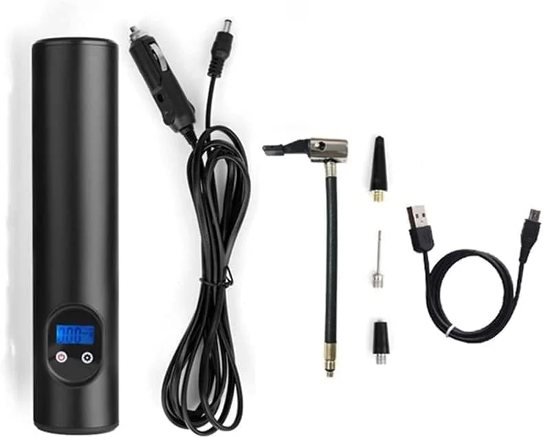 پمپ باد شارژی 12 ولت 150 PSI، کمپرسور قابل حمل بی سیم، پمپ دیجیتال تایر خودرو (رنگ: B)