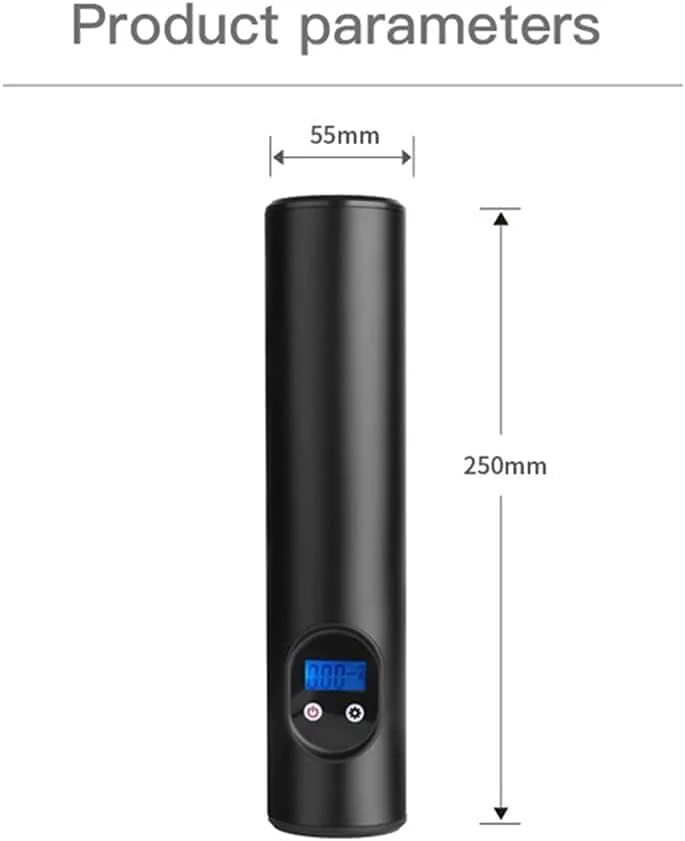 پمپ باد شارژی 12 ولت 150 PSI، کمپرسور قابل حمل بی سیم، پمپ دیجیتال تایر خودرو (رنگ: B)