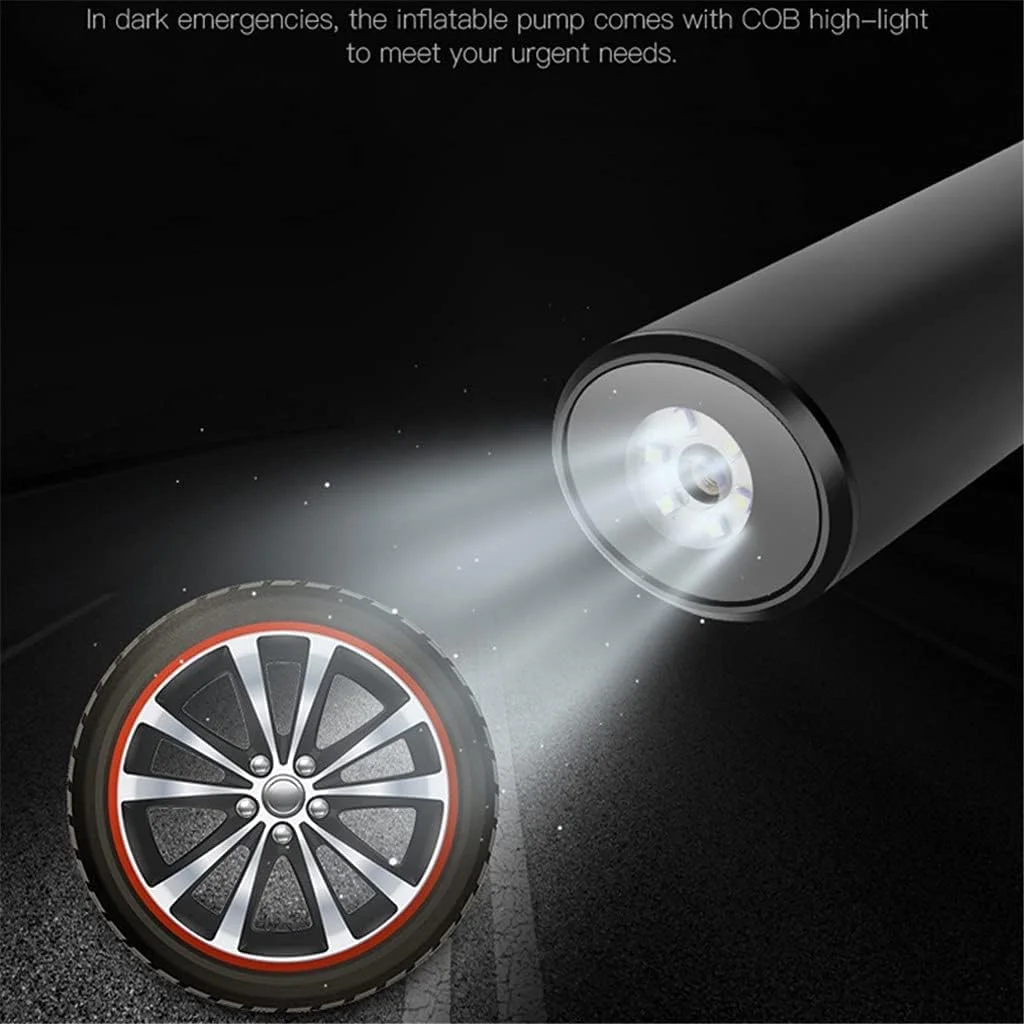 پمپ باد شارژی 12 ولت 150 PSI، کمپرسور قابل حمل بی سیم، پمپ دیجیتال تایر خودرو (رنگ: B)